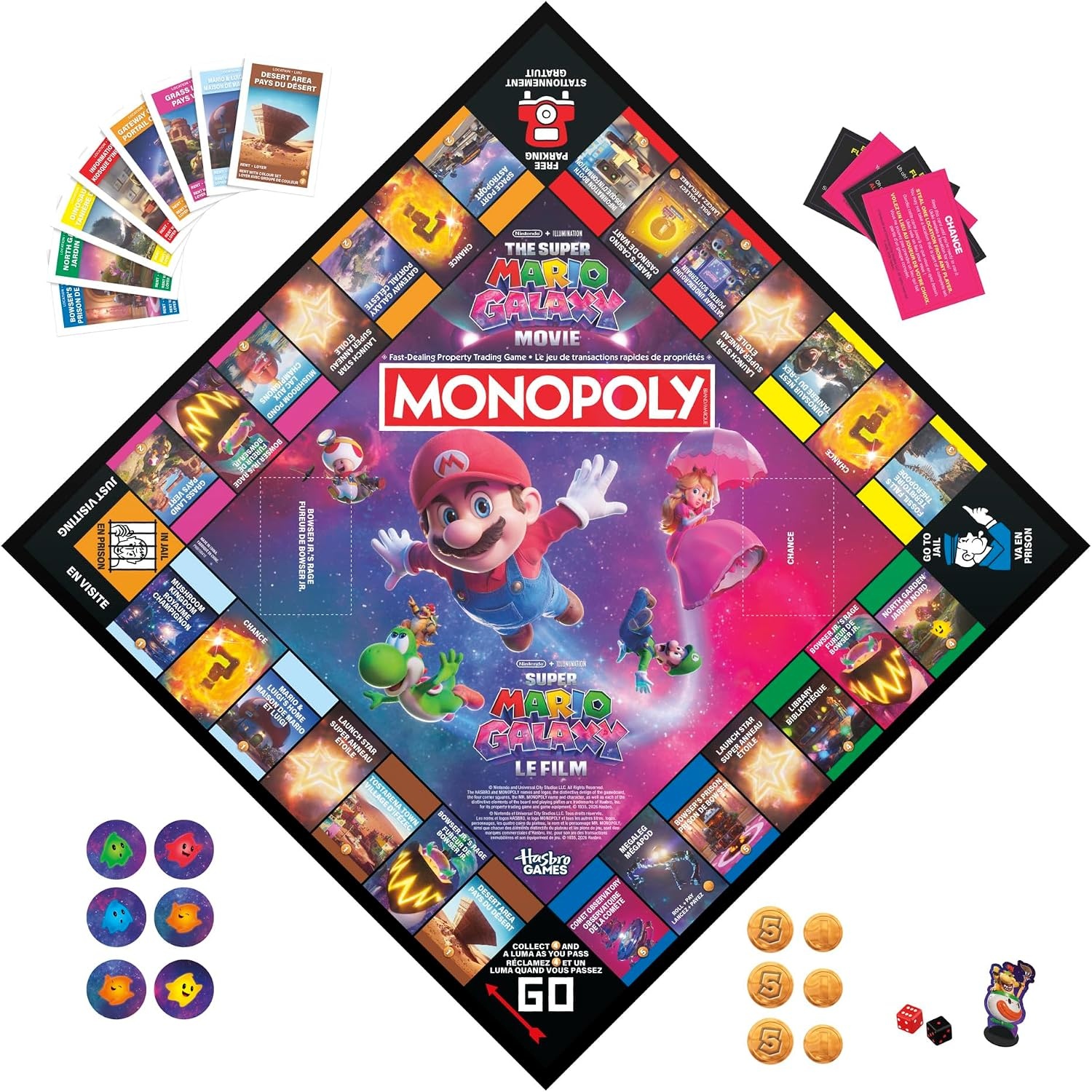 image:imageMonopoly The Super Mario Galaxy Movie Edition Board Game I Fun Family Games for Kids Teens Adults 2 to 6 Players Ages 8