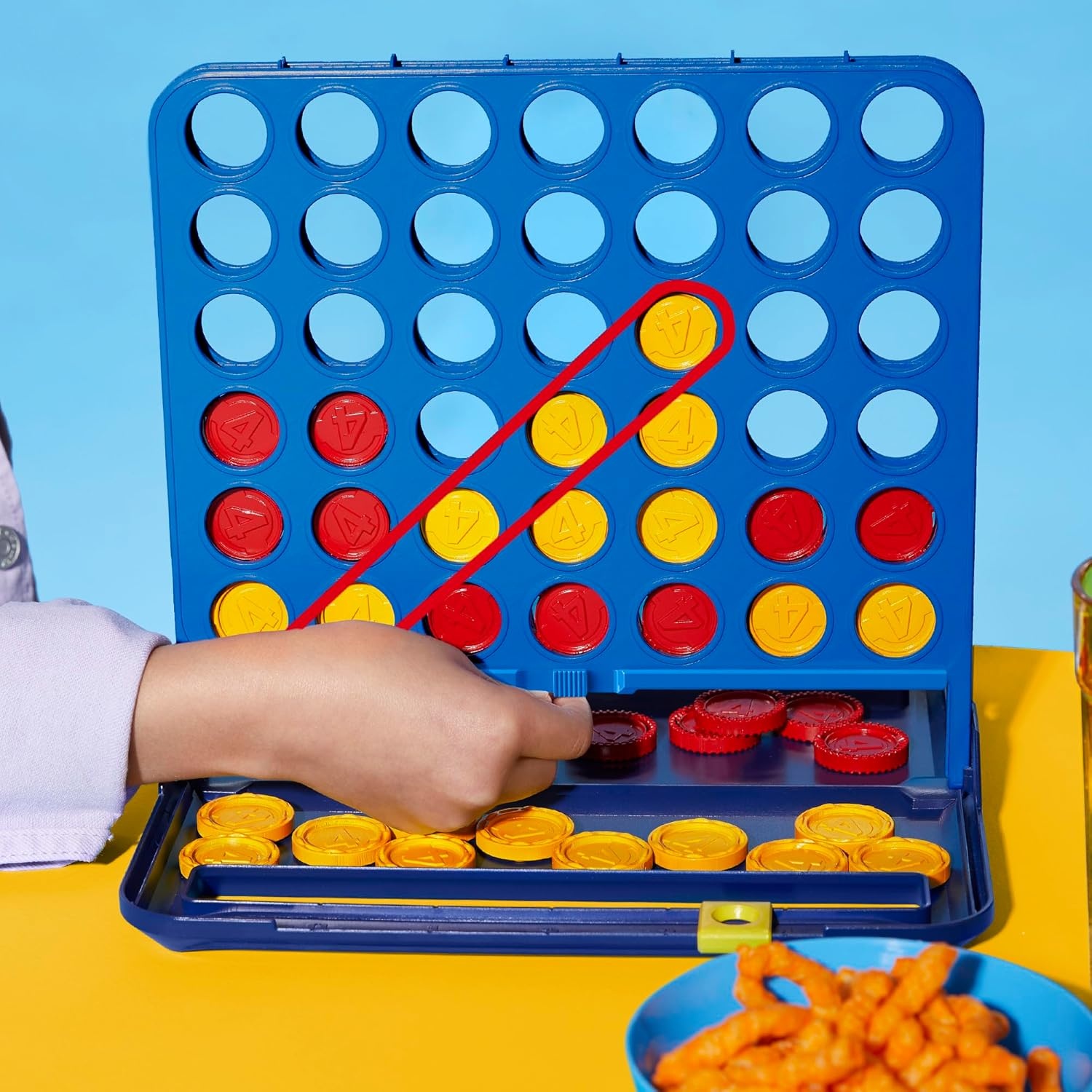 image:imageOfficial Hasbro Games Connect 4 Game 2025 Edition Allin1 Storage Carrying Case Score Tracker Ages 6 2 Players Family Games for Kids