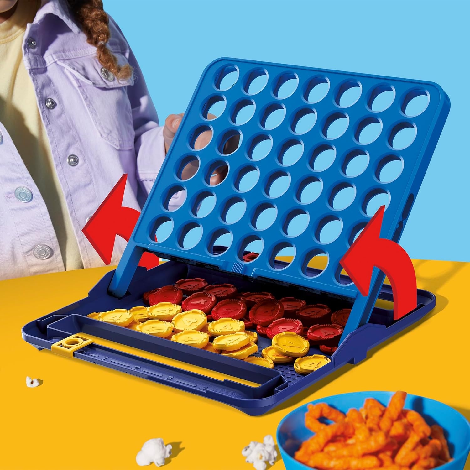 image:imageOfficial Hasbro Games Connect 4 Game 2025 Edition Allin1 Storage Carrying Case Score Tracker Ages 6 2 Players Family Games for Kids