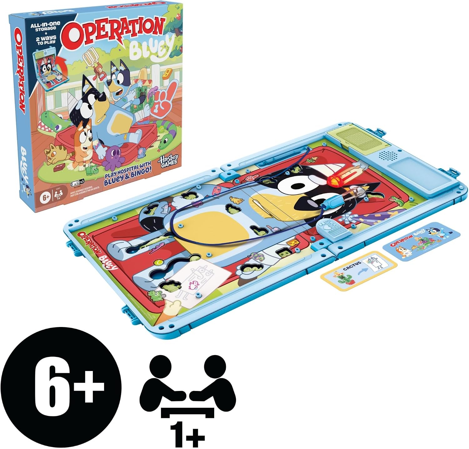 image:imageOperation Bluey Edition Board Game for Kids Electronic Talking Game with Allin1 Carrying Case 2 Ways to Play 1 Players 10 Mins Ages 6 Amazon Exclusive