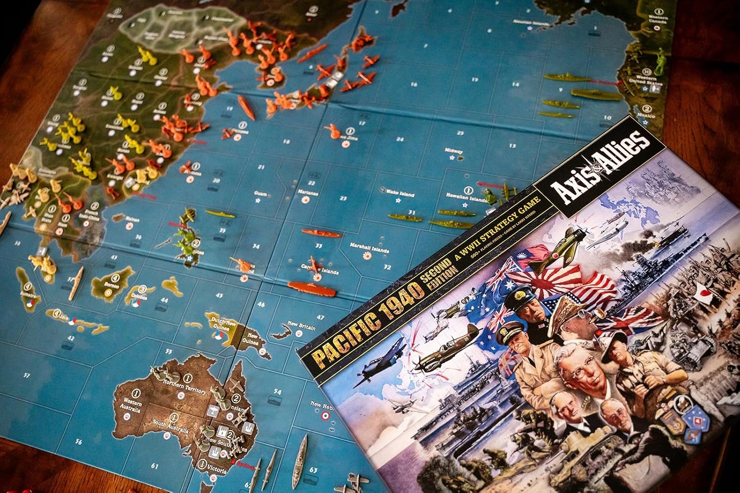 image:imageRenegade Game Studios Axis amp Allies 1940 Pacific Second Edition WWII Strategy Board Game War Miniatures Two to Four Players Ages Fourteen Plus