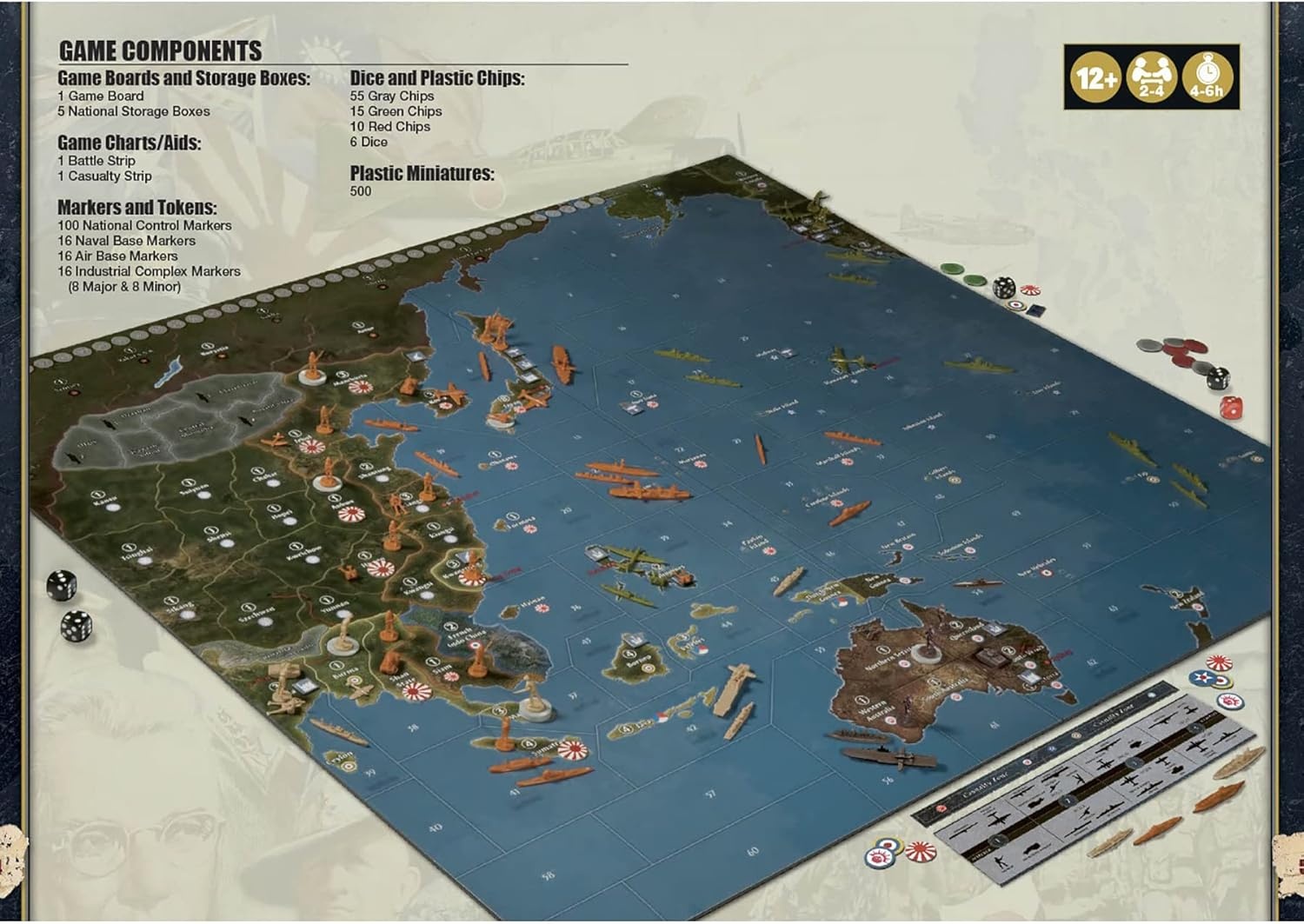 image:imageRenegade Game Studios Axis amp Allies 1940 Pacific Second Edition WWII Strategy Board Game War Miniatures Two to Four Players Ages Fourteen Plus