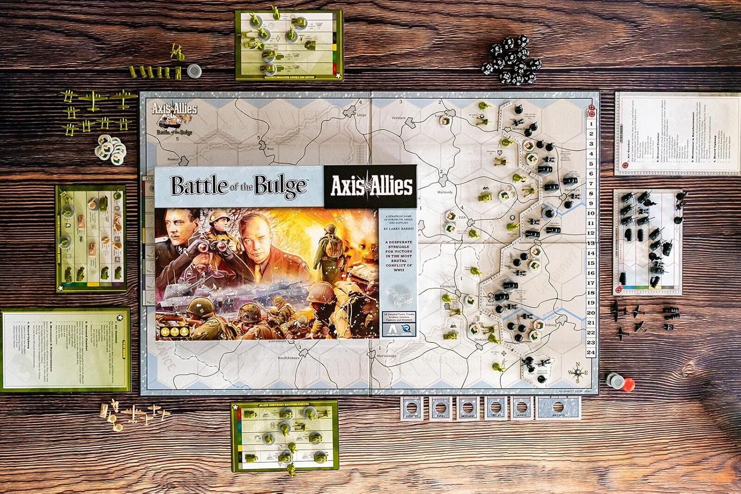 image:imageRenegade Game Studios Axis amp Allies Battle of the Bulge WWII Strategy Board Game 2 Player Miniatures Wargame Ages 14 34 Hours