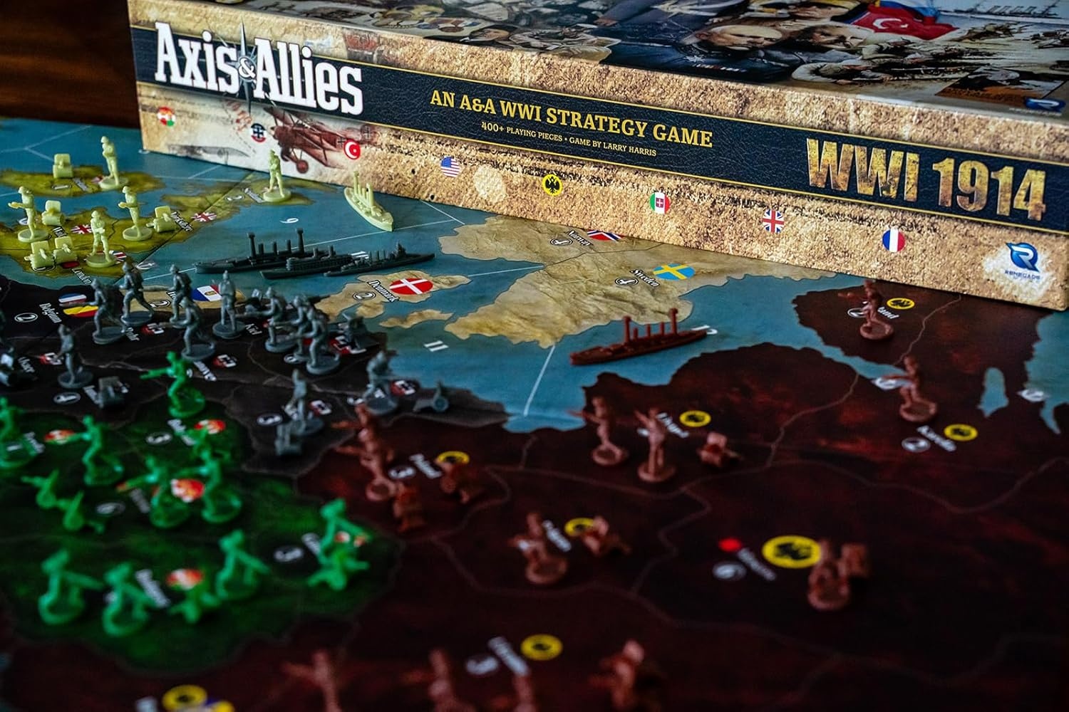 image:imageRenegade Game Studios Axis amp Allies WWI 1914 Board Game Strategy Multiplayer War Game for 28 Players