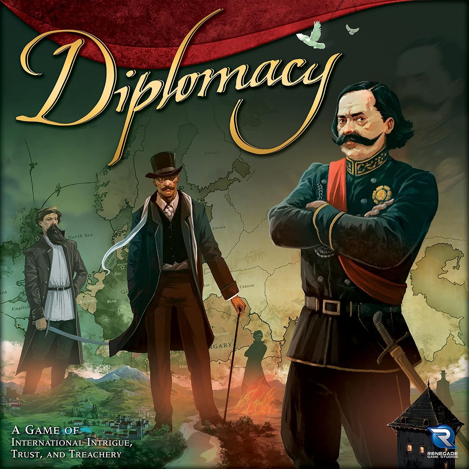 image:imageRenegade Game Studios Diplomacy Board Game by Renegade Strategy Game of Alliances amp Betrayal European Negotiation Game Ages 12 27 Players