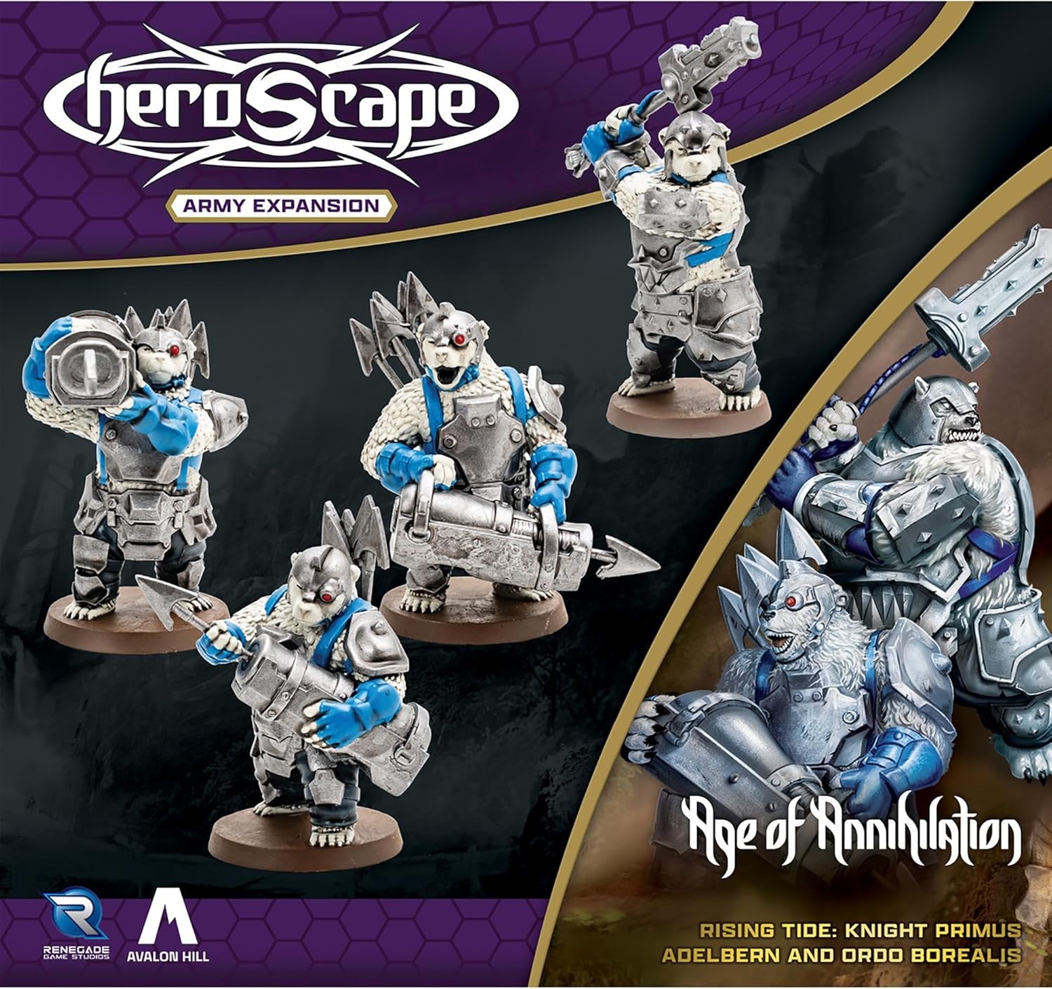 image:imageRenegade Game Studios Heroscape Age of Annihilation Knight Primus Adelbern amp Ordo Borealis Army Expansion Board Game