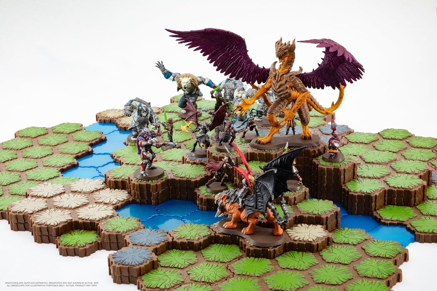 image:imageRenegade Game Studios Heroscape Age of Annihilation Master Set Strategy Board Game with 20 Miniatures Terrain Tiles 2 Players Ages 14