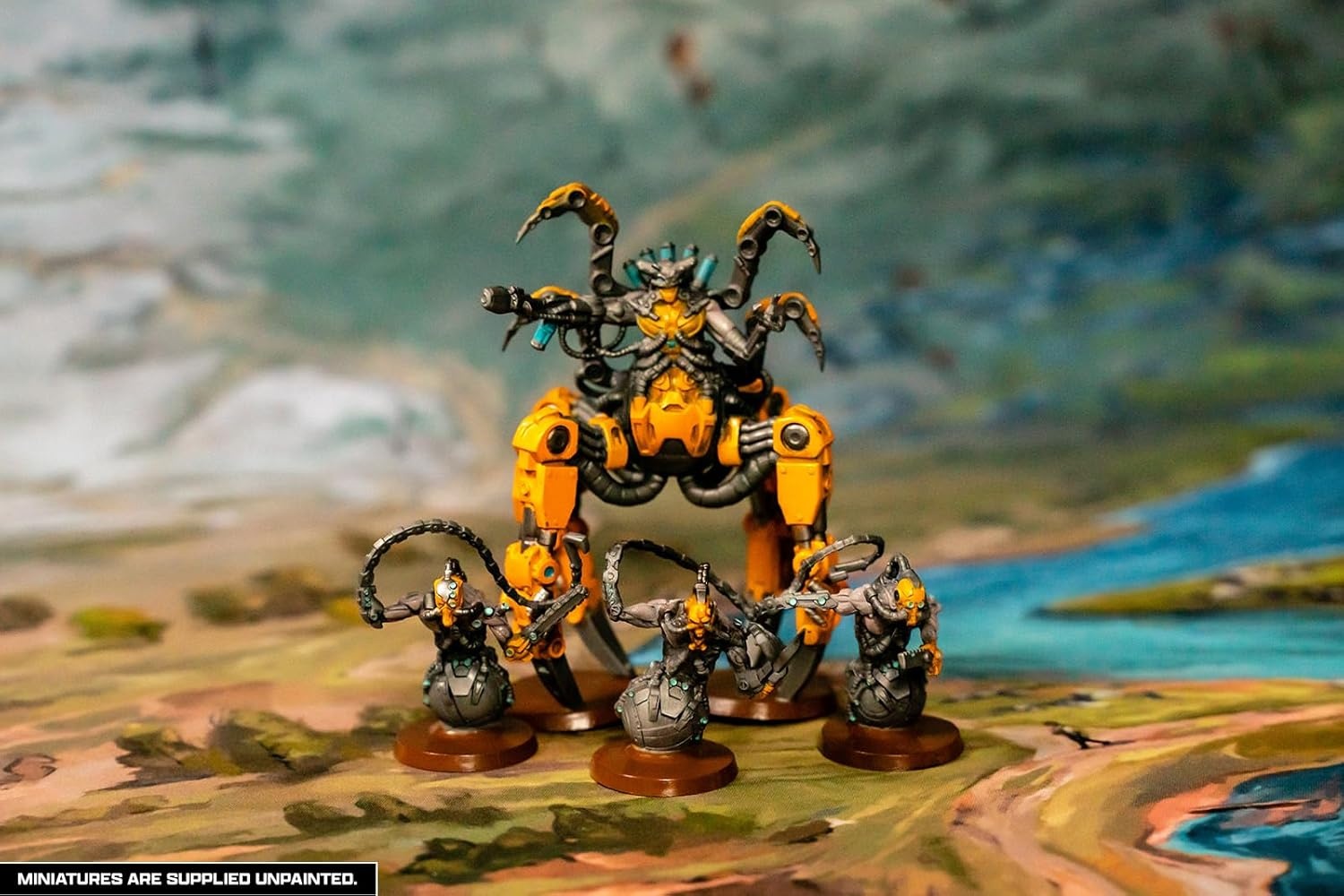 image:imageRenegade Game Studios Heroscape Army Expansion Iron Lich Viscerot amp Necrotech Wraithriders 4 Unpainted Miniatures
