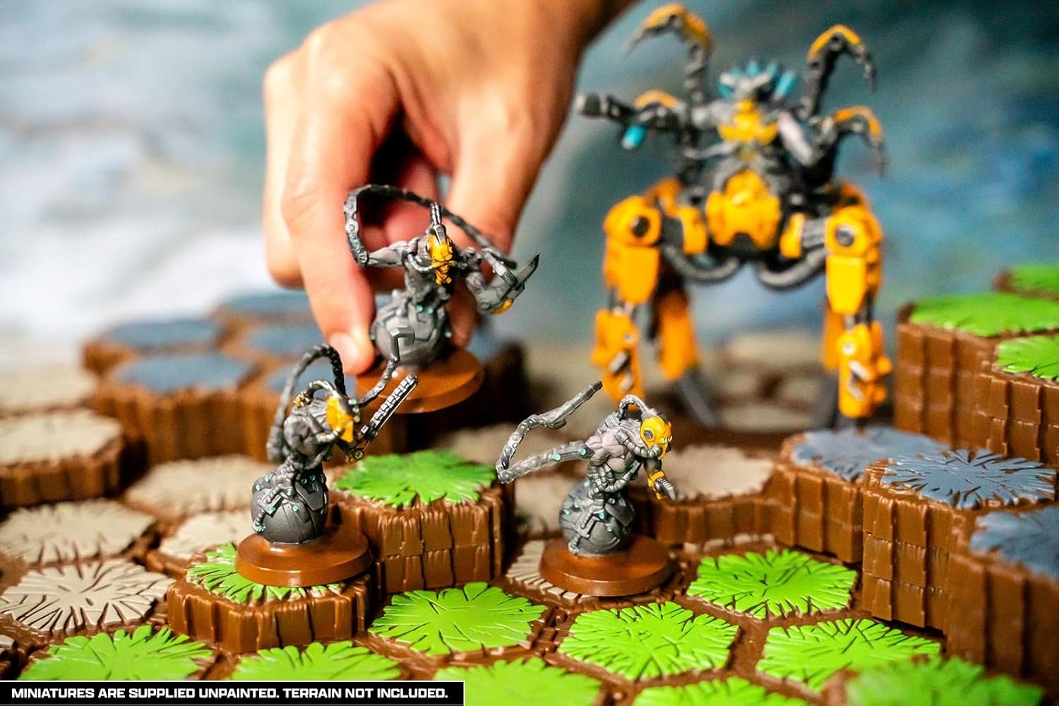 image:imageRenegade Game Studios Heroscape Army Expansion Iron Lich Viscerot amp Necrotech Wraithriders 4 Unpainted Miniatures