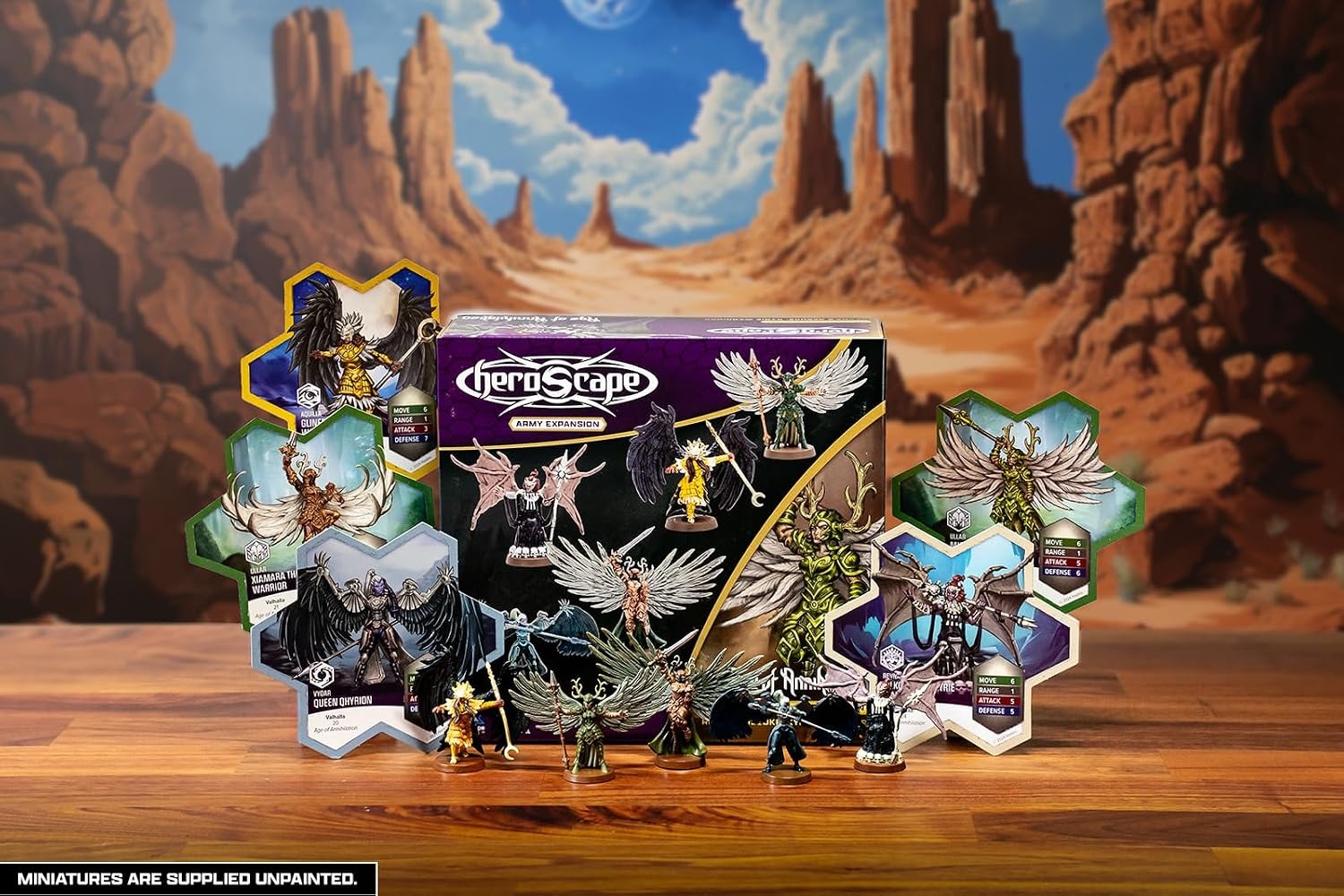 image:imageRenegade Game Studios Heroscape Revnas Rebuke Kyrie Warriors Army Expansion 5 Highly Detailed Miniatures Fully Assembled Unpainted Ages 14