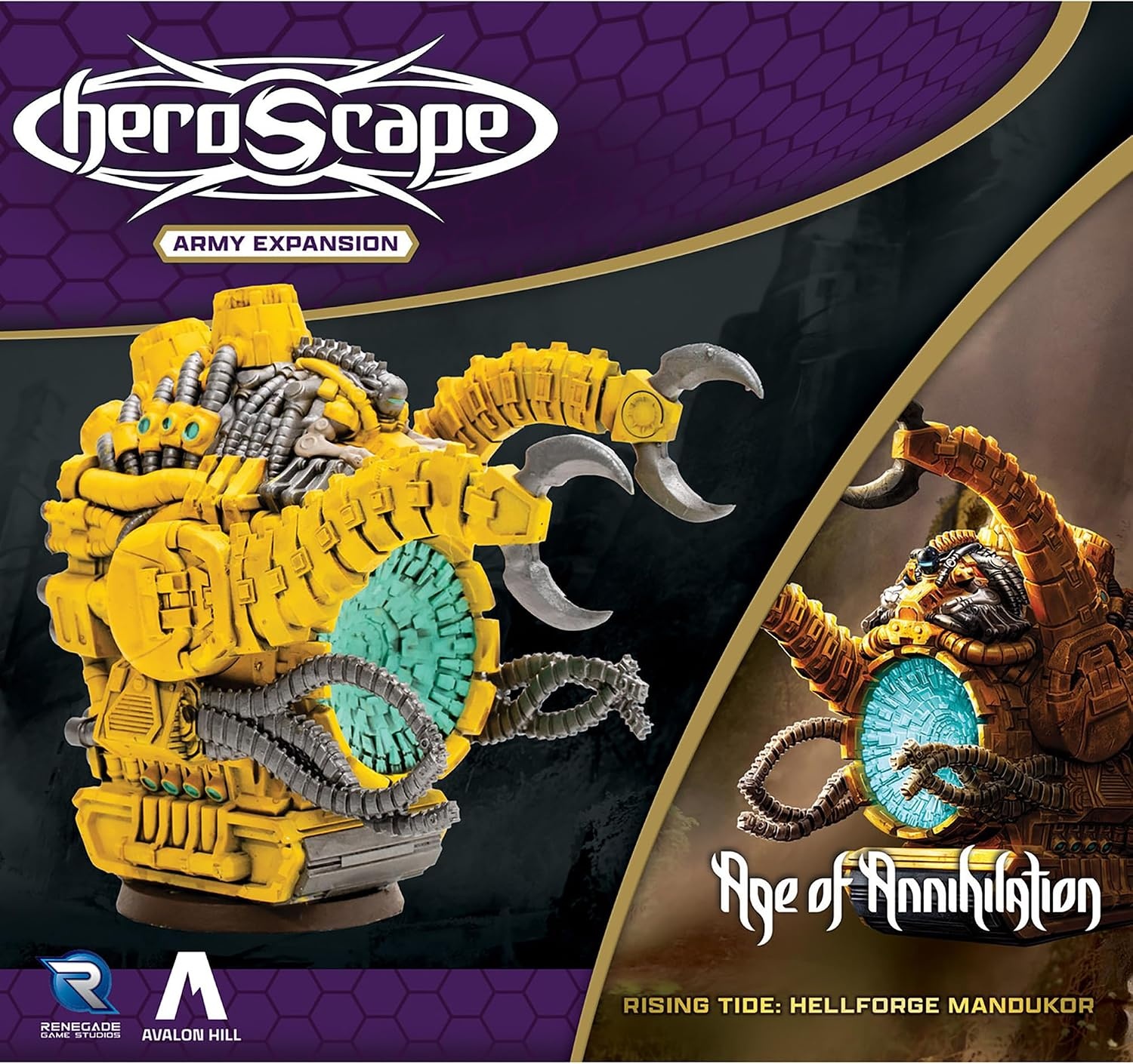 image:imageRenegade Game Studios Heroscape Rising Tide Hellforge Mandukor Army Expansion Fully Assembled Unpainted Miniature
