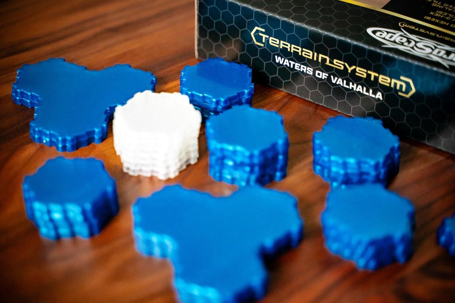 image:imageRenegade Game Studios Heroscape Waters of Valhalla Terrain Expansion 40 Water Hexes amp Healing Wellspring Tiles for Custom Battlefield Design