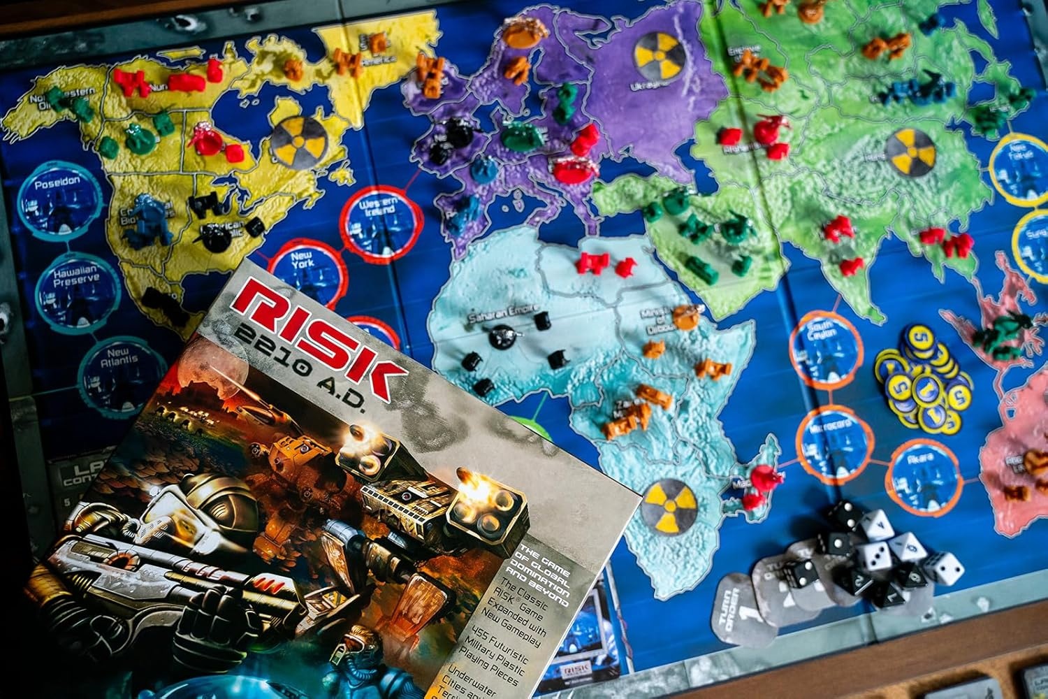 image:imageRenegade Game Studios Risk 2210 AD Board Game Strategy Mechs Commanders Moon amp Underwater Ages 10 25 Players