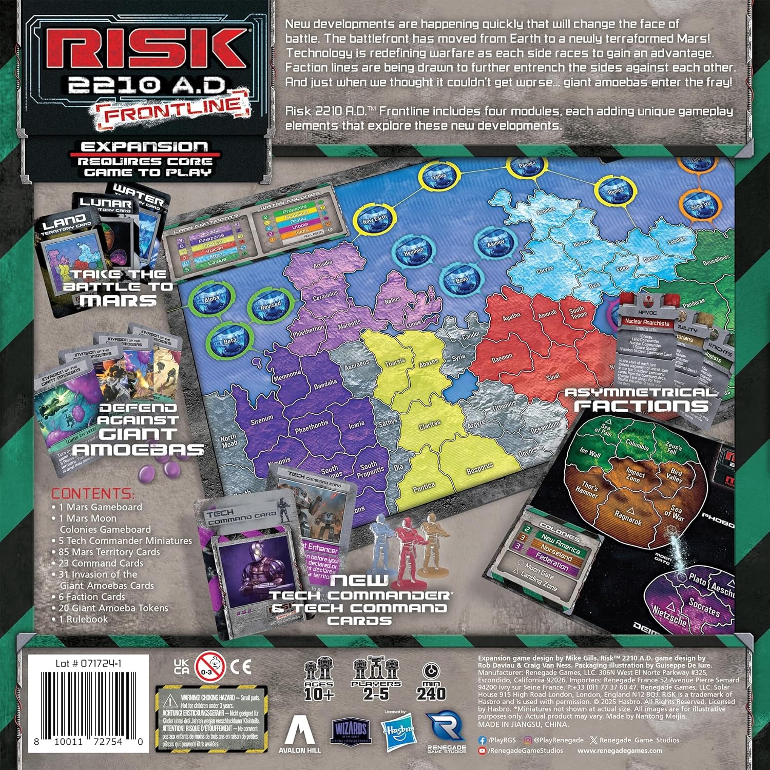 image:imageRenegade Game Studios Risk 2210 AD Frontline Expansion Mars Strategy Game with Asymmetric Factions