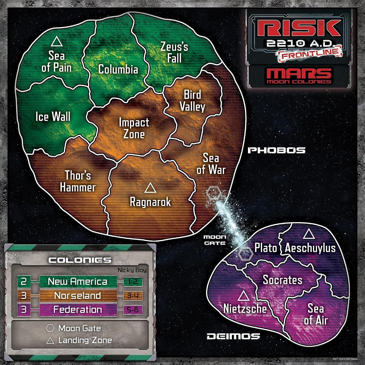image:imageRenegade Game Studios Risk 2210 AD Frontline Expansion Mars Strategy Game with Asymmetric Factions