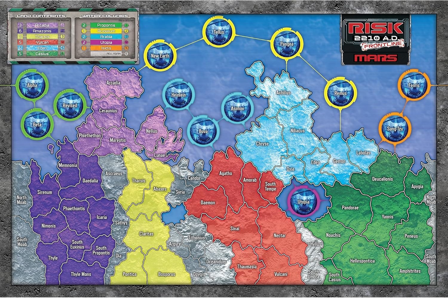 image:imageRenegade Game Studios Risk 2210 AD Frontline Expansion Mars Strategy Game with Asymmetric Factions