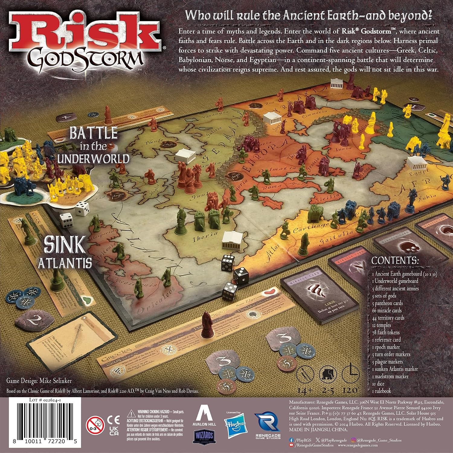 image:imageRenegade Game Studios Risk Godstorm Ancient Civilization Strategy Board Game 382 Miniatures 25 Players Ages 10