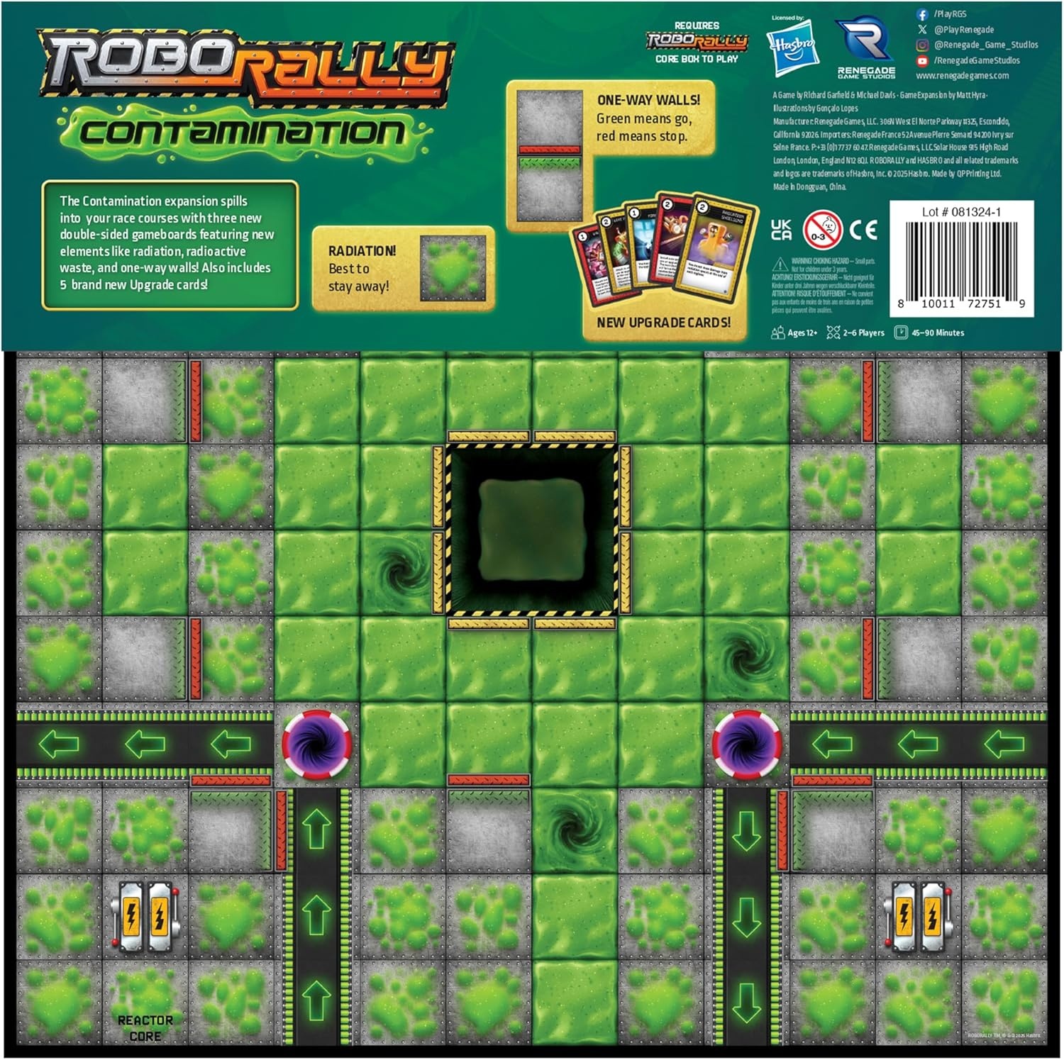 image:imageRenegade Game Studios Robo Rally Board Game Expansion Contamination with Trap Doors amp Chop Shops 26 Players