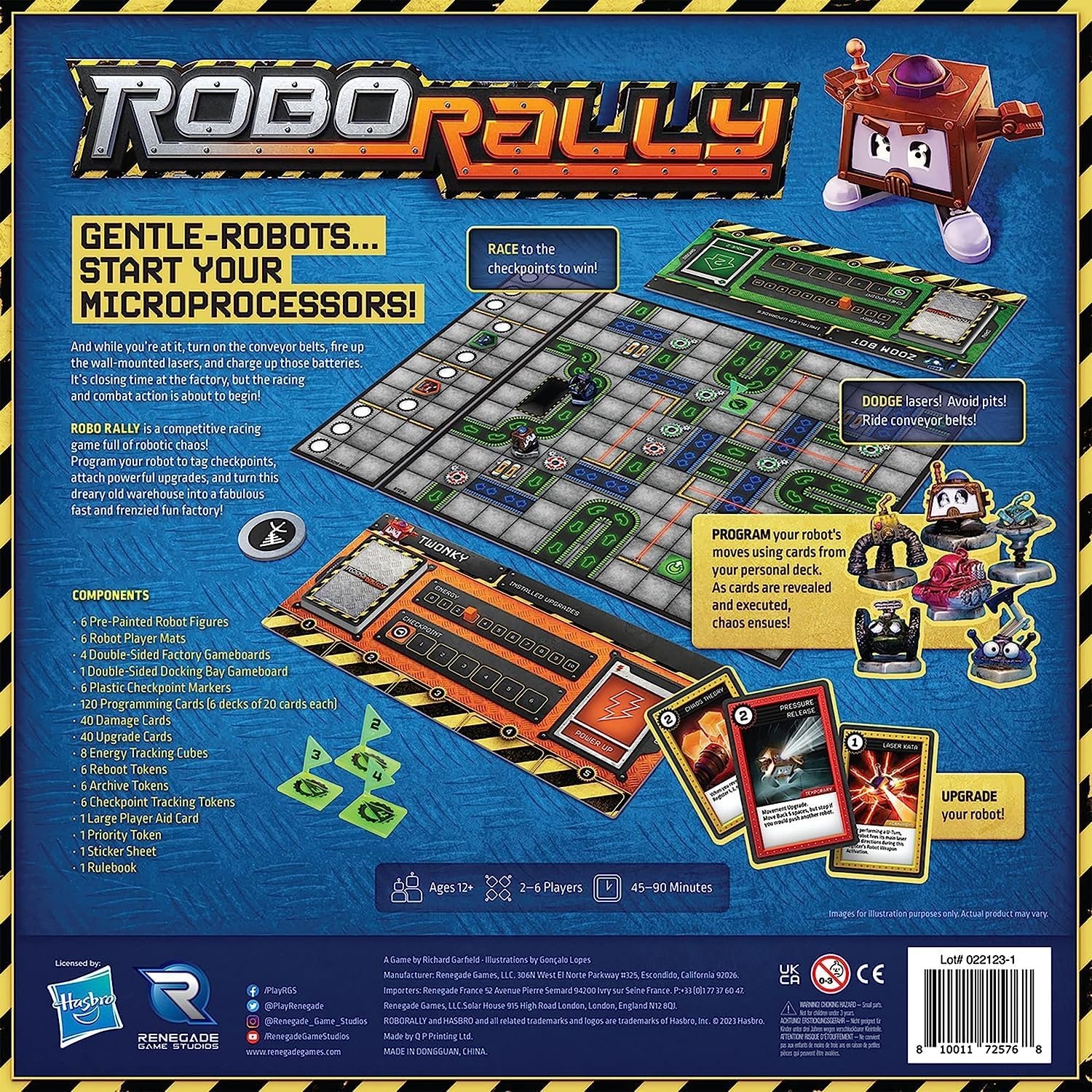 image:imageRenegade Game Studios Robo Rally Board Game Strategy Card Programming with 6 PrePainted Robot Miniatures for 26 Players Ages 12