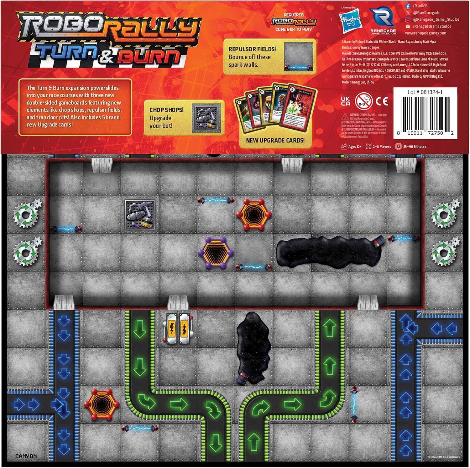 image:imageRenegade Game Studios Robo Rally Turn amp Burn Expansion Board Game Strategy Ages 12 26 Players