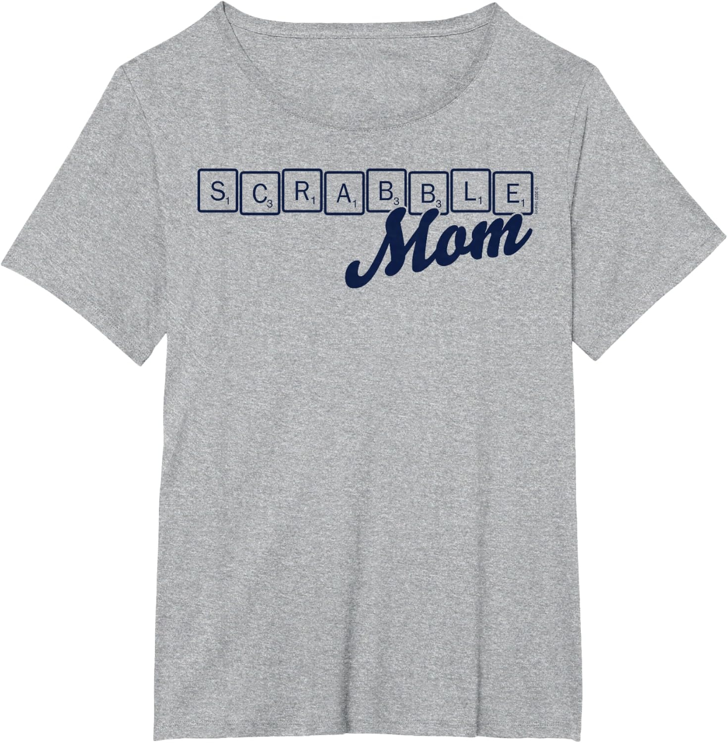 image:imageScrabble Mothers Day Mom Tiles Logo TShirtHeather Grey