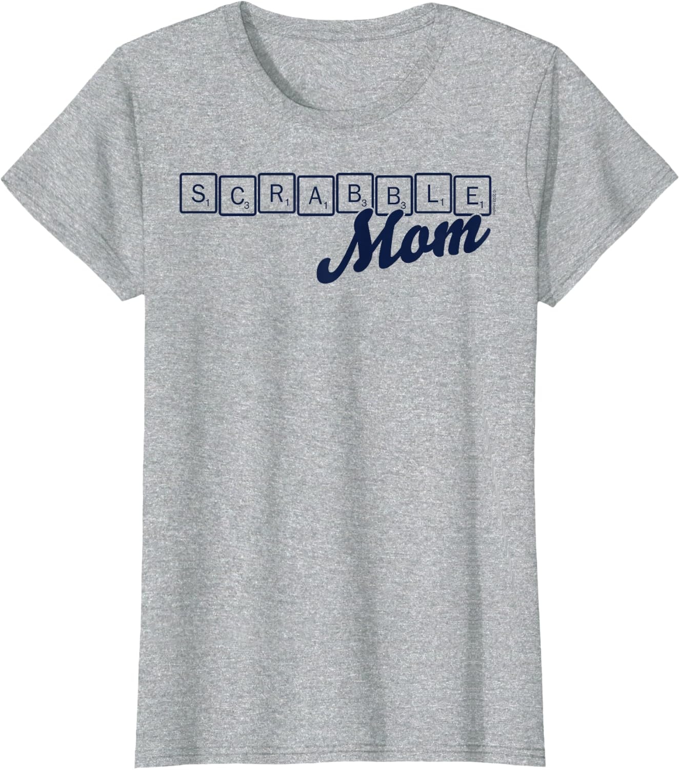 image:imageScrabble Mothers Day Mom Tiles Logo TShirtHeather Grey