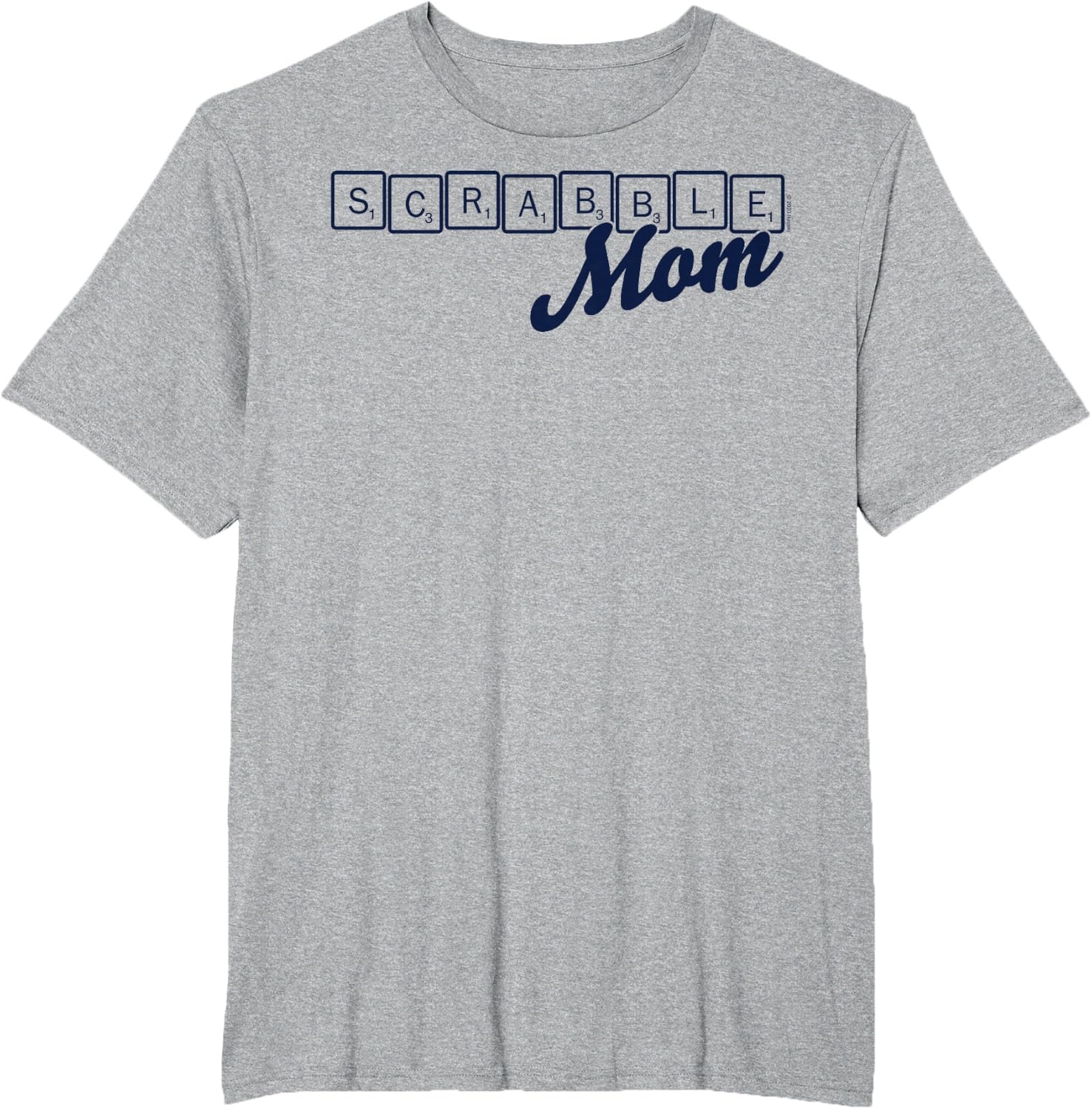 image:imageScrabble Mothers Day Mom Tiles Logo TShirtHeather Grey