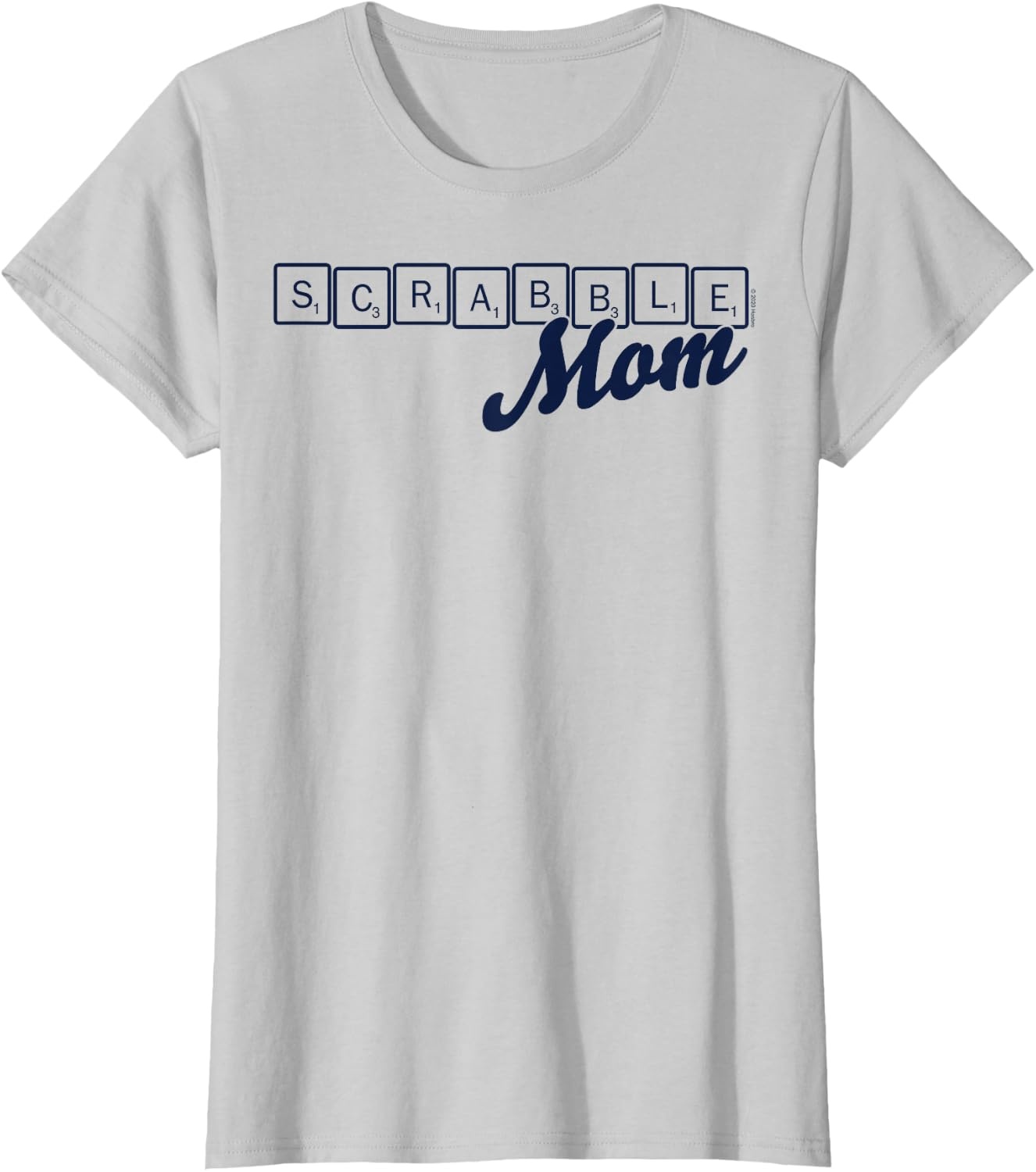 image:imageScrabble Mothers Day Mom Tiles Logo TShirtSilver Grey