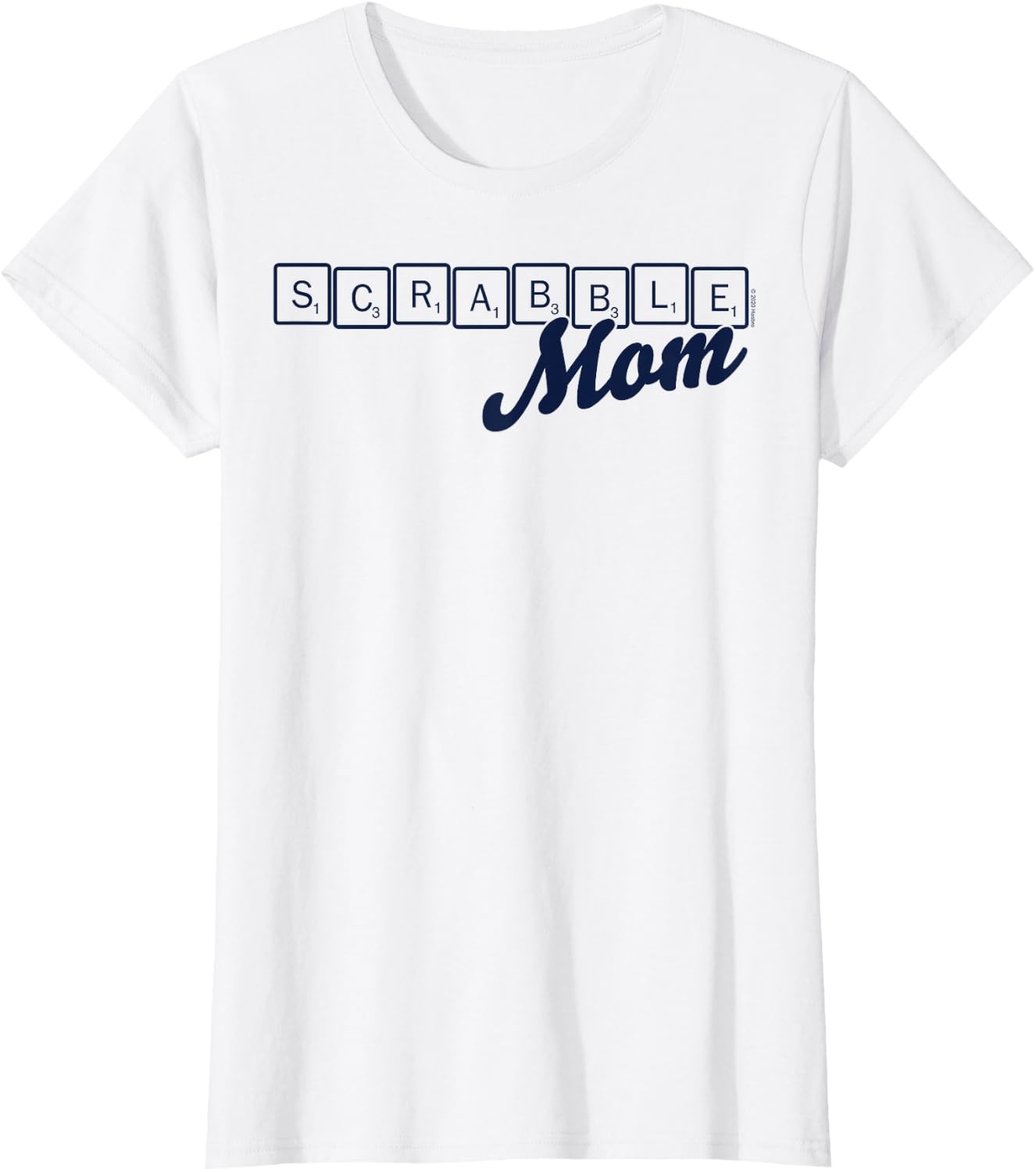 image:imageScrabble Mothers Day Mom Tiles Logo TShirtWhite