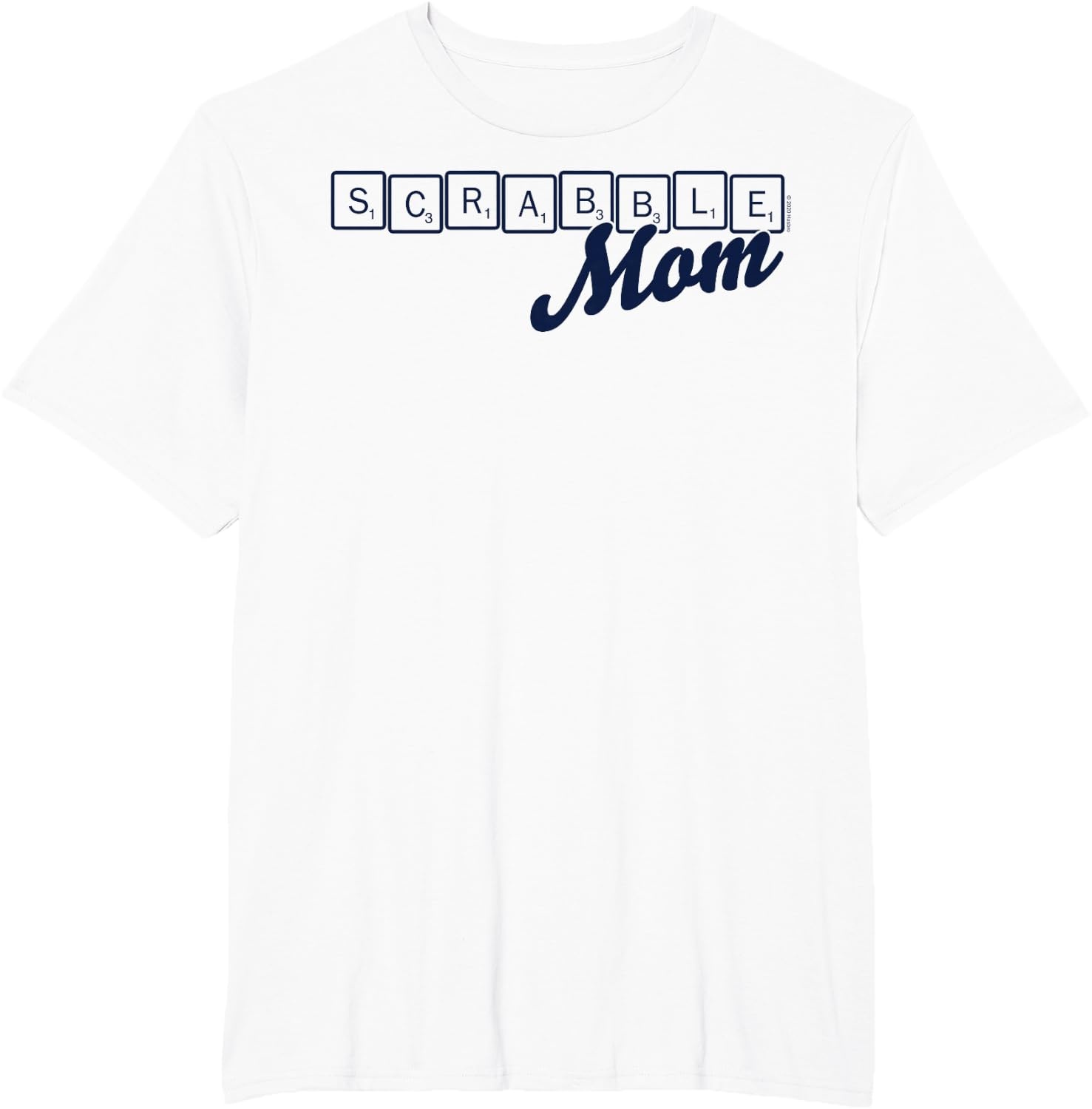 image:imageScrabble Mothers Day Mom Tiles Logo TShirtWhite