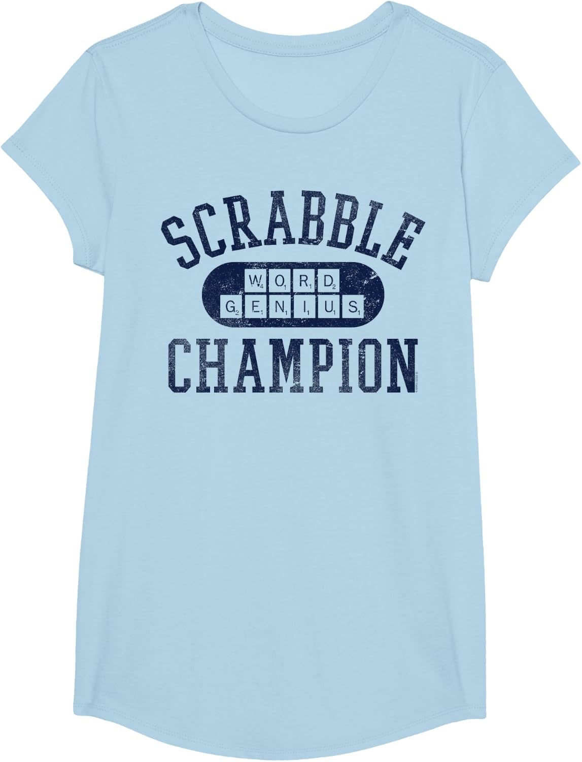 image:imageScrabble Word Genius Scrabble Champion TShirtBaby Blue