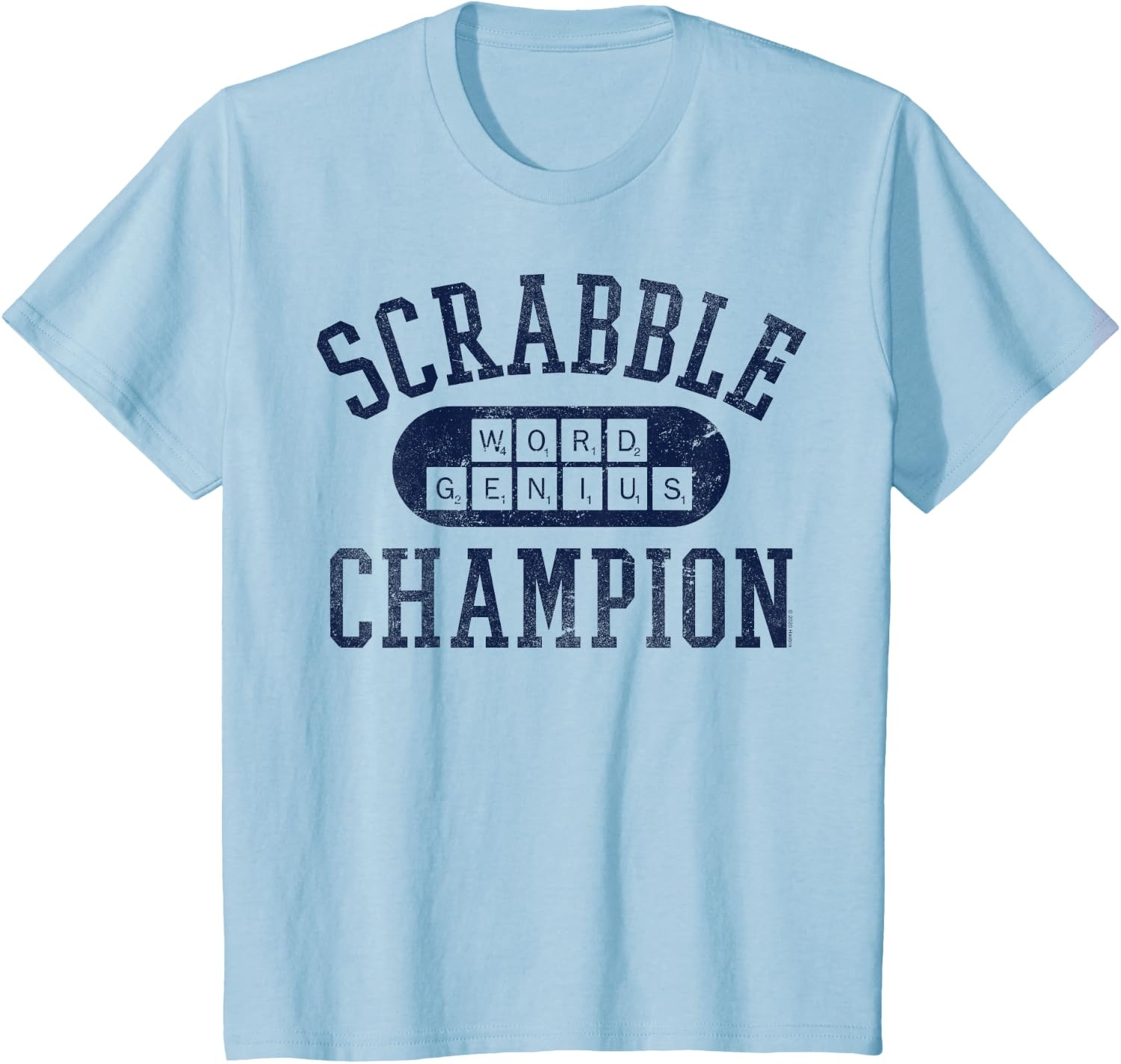 image:imageScrabble Word Genius Scrabble Champion TShirtBaby Blue