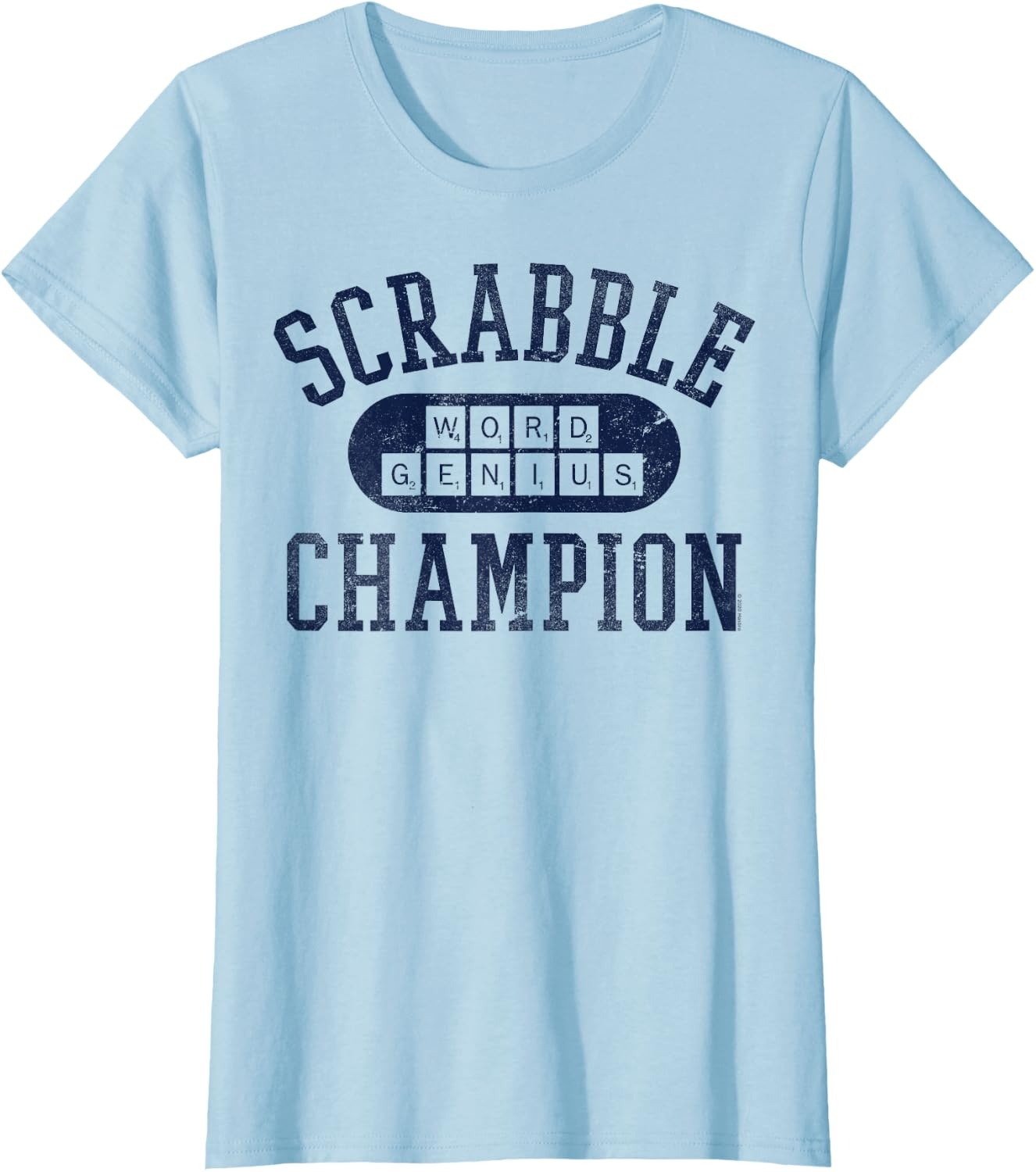image:imageScrabble Word Genius Scrabble Champion TShirtBaby Blue