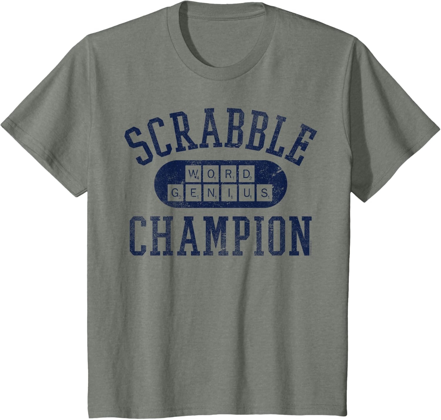 image:imageScrabble Word Genius Scrabble Champion TShirtOlive Heather