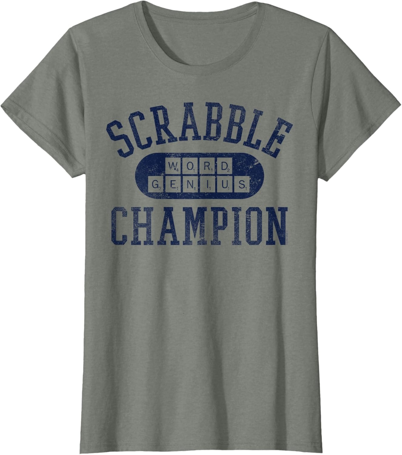 image:imageScrabble Word Genius Scrabble Champion TShirtOlive Heather