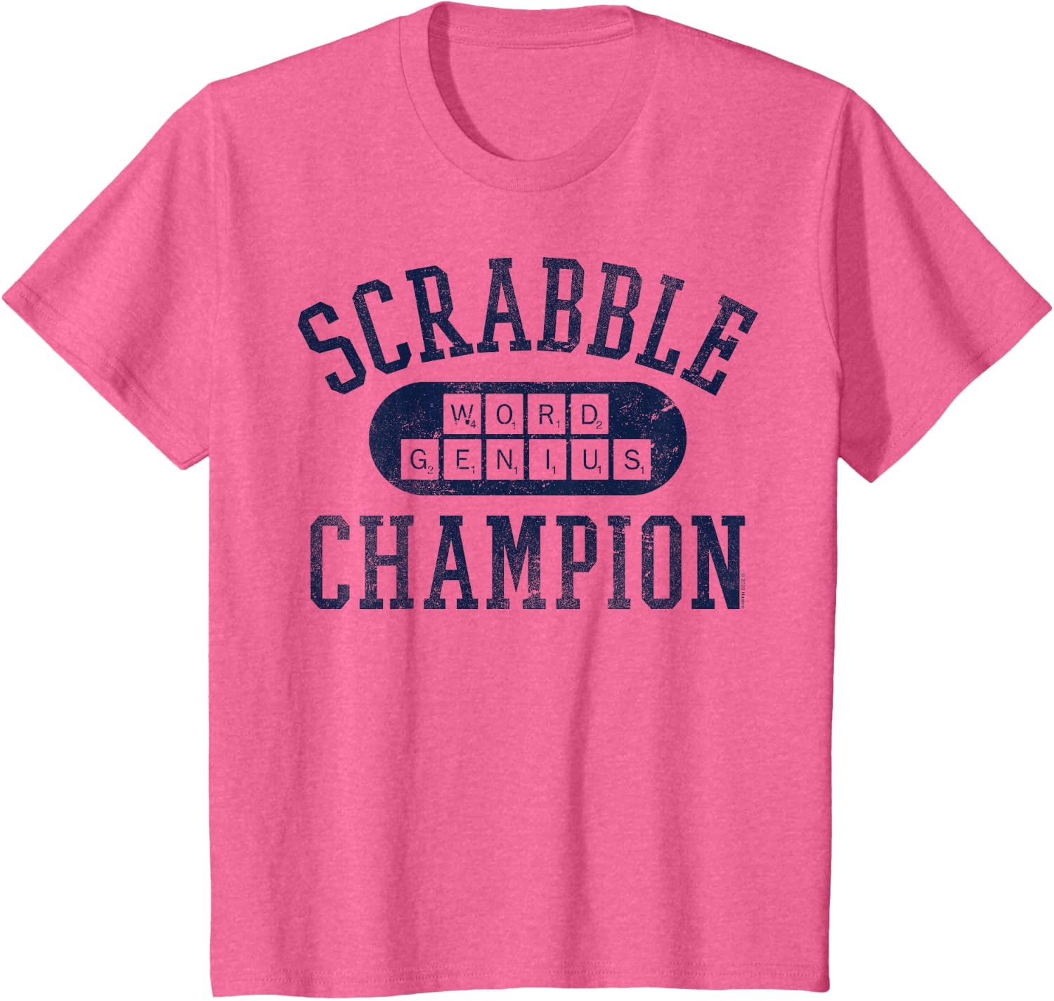 image:imageScrabble Word Genius Scrabble Champion TShirtPink Heather