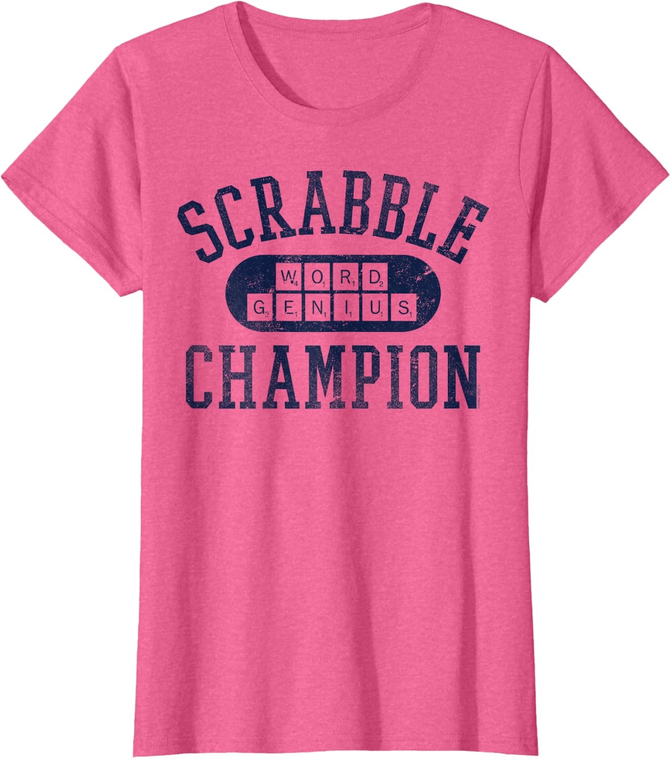 image:imageScrabble Word Genius Scrabble Champion TShirtPink Heather