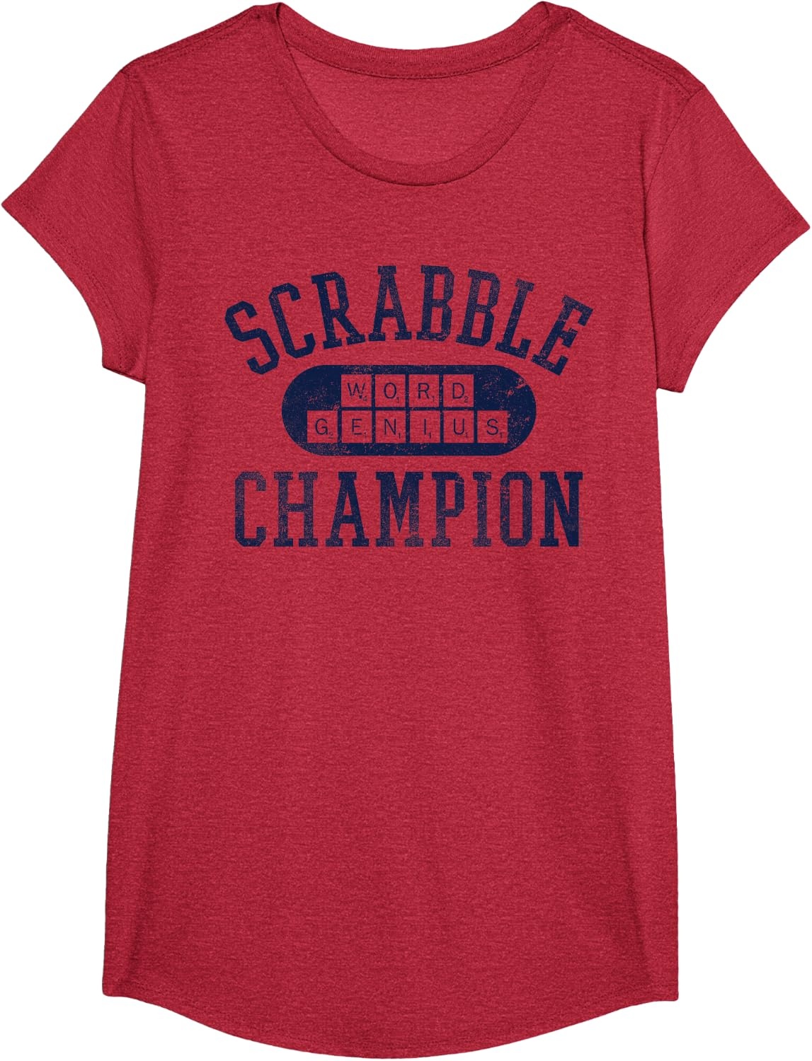 image:imageScrabble Word Genius Scrabble Champion TShirtRed Heather