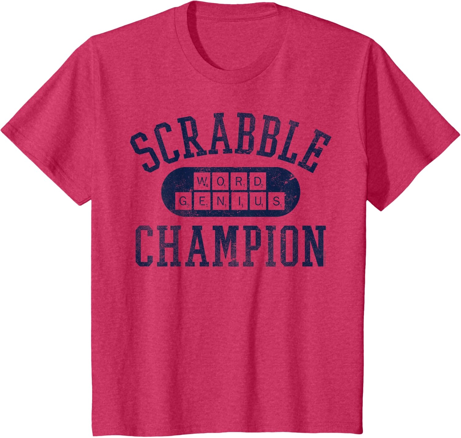 image:imageScrabble Word Genius Scrabble Champion TShirtRed Heather