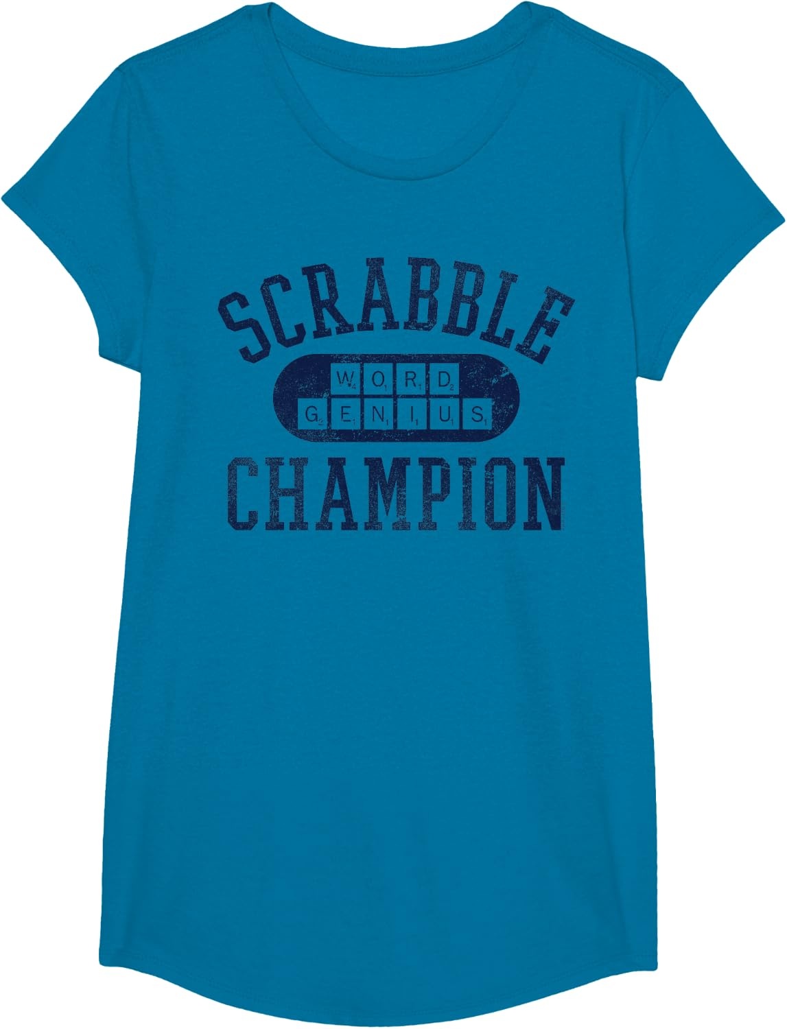 image:imageScrabble Word Genius Scrabble Champion TShirtSapphire Blue