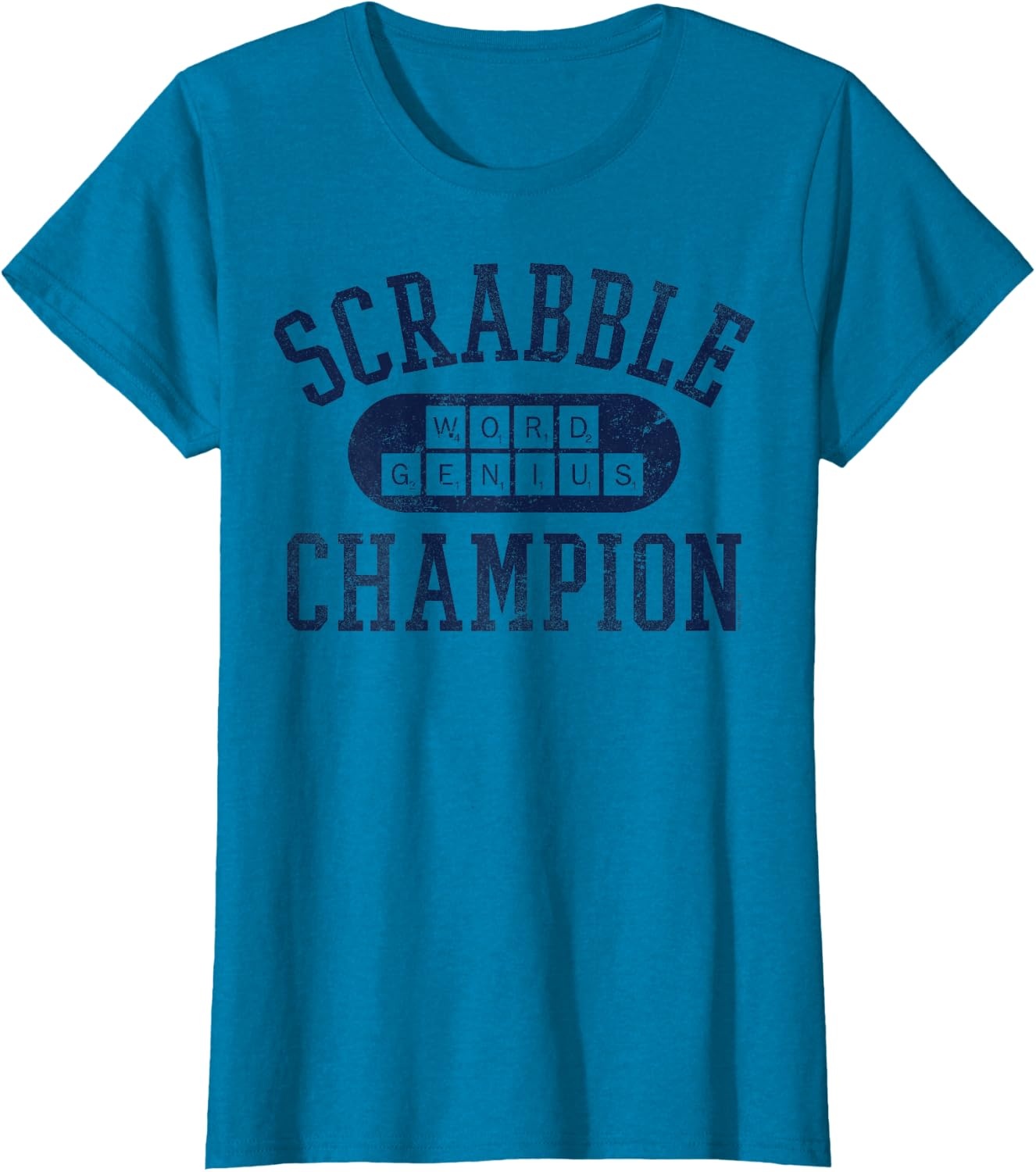 image:imageScrabble Word Genius Scrabble Champion TShirtSapphire Blue