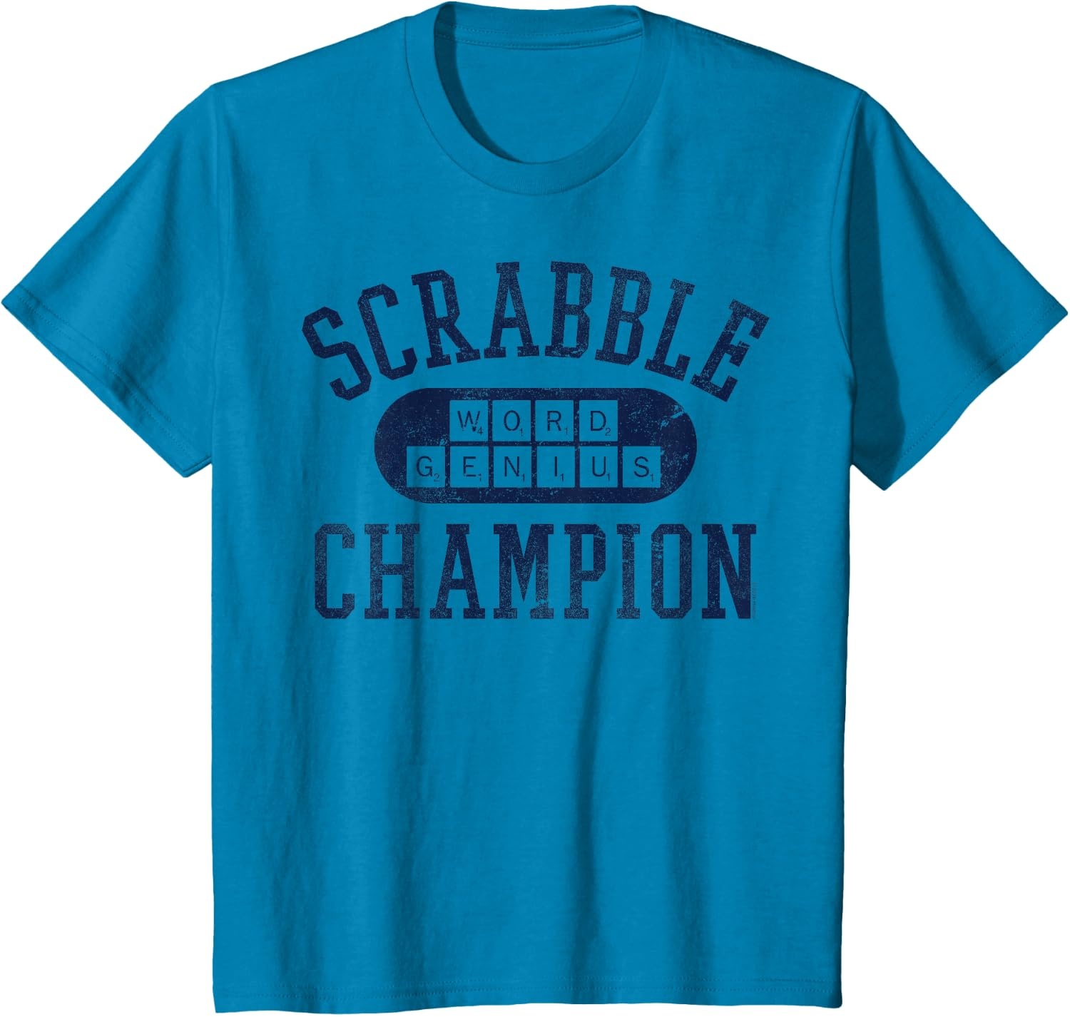 image:imageScrabble Word Genius Scrabble Champion TShirtSapphire Blue