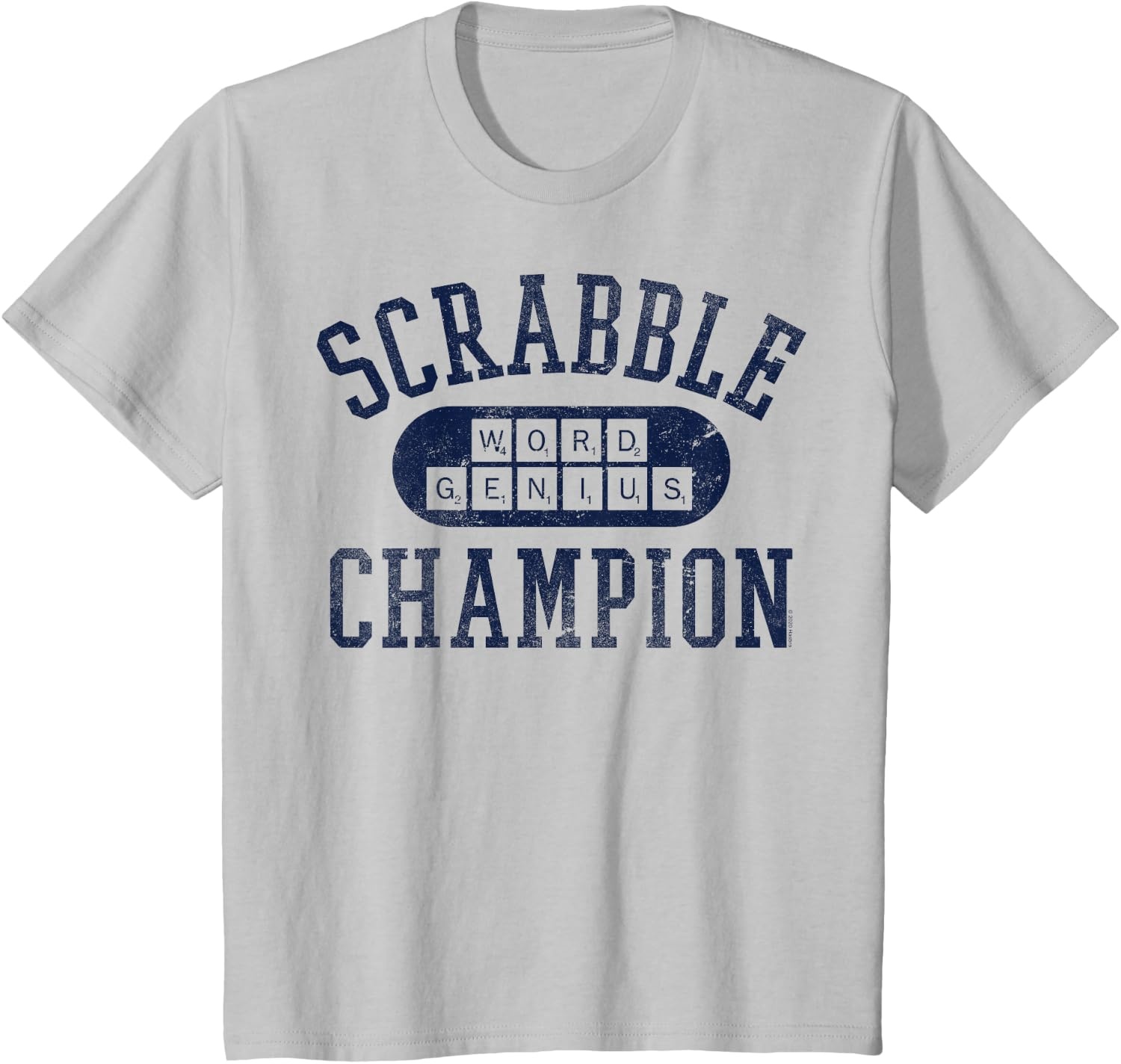 image:imageScrabble Word Genius Scrabble Champion TShirtSilver Grey