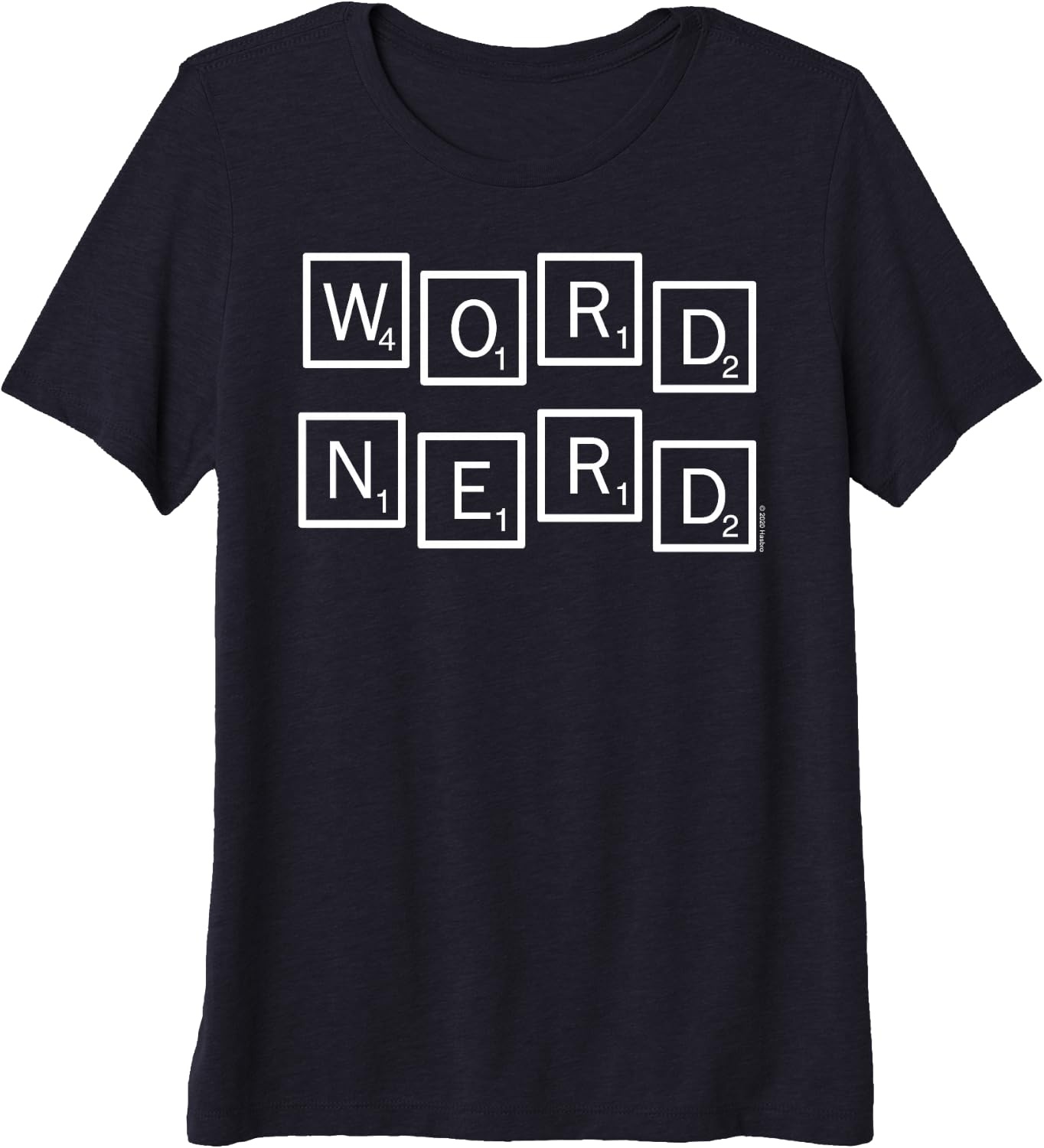 image:imageScrabble Word Nerd Tiles Premium Triblend TShirtNavy Blue