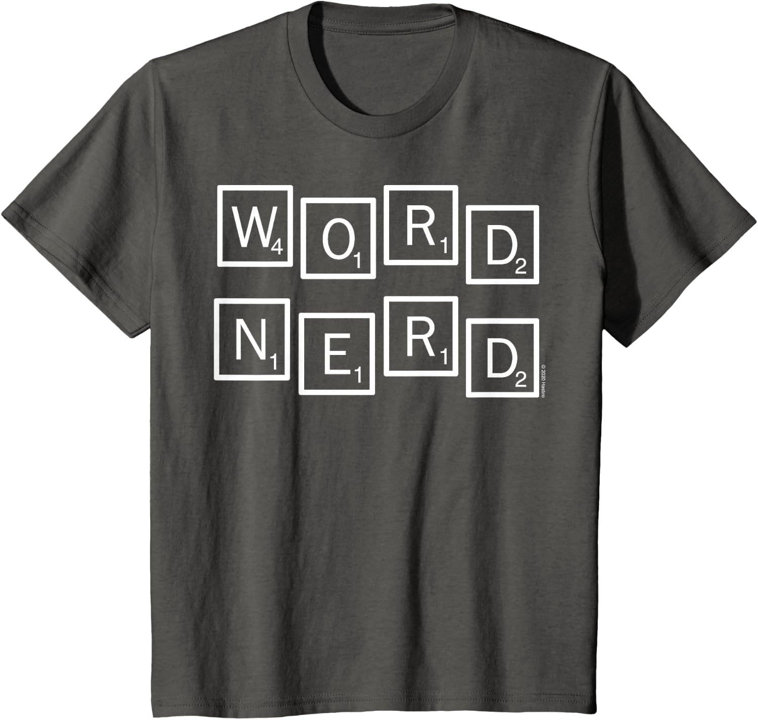 image:imageScrabble Word Nerd Tiles TShirtAsphalt Grey