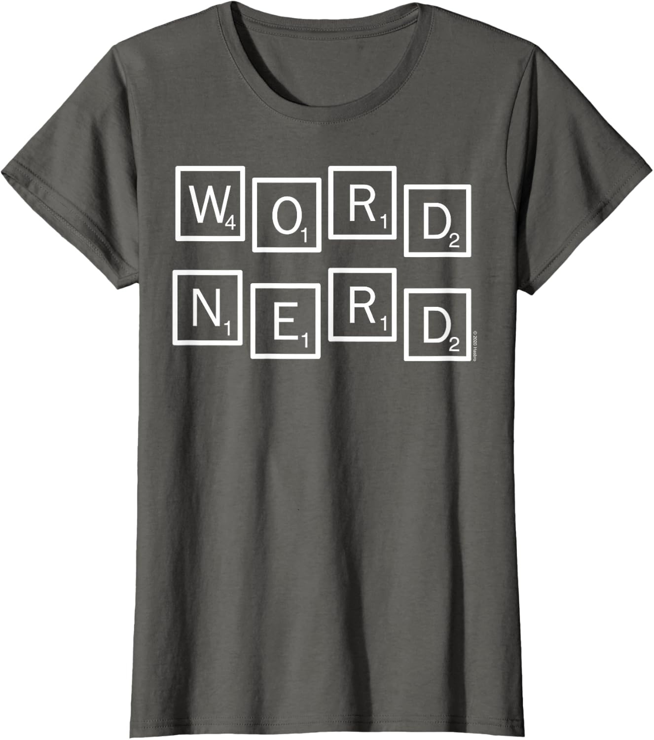 image:imageScrabble Word Nerd Tiles TShirtAsphalt Grey