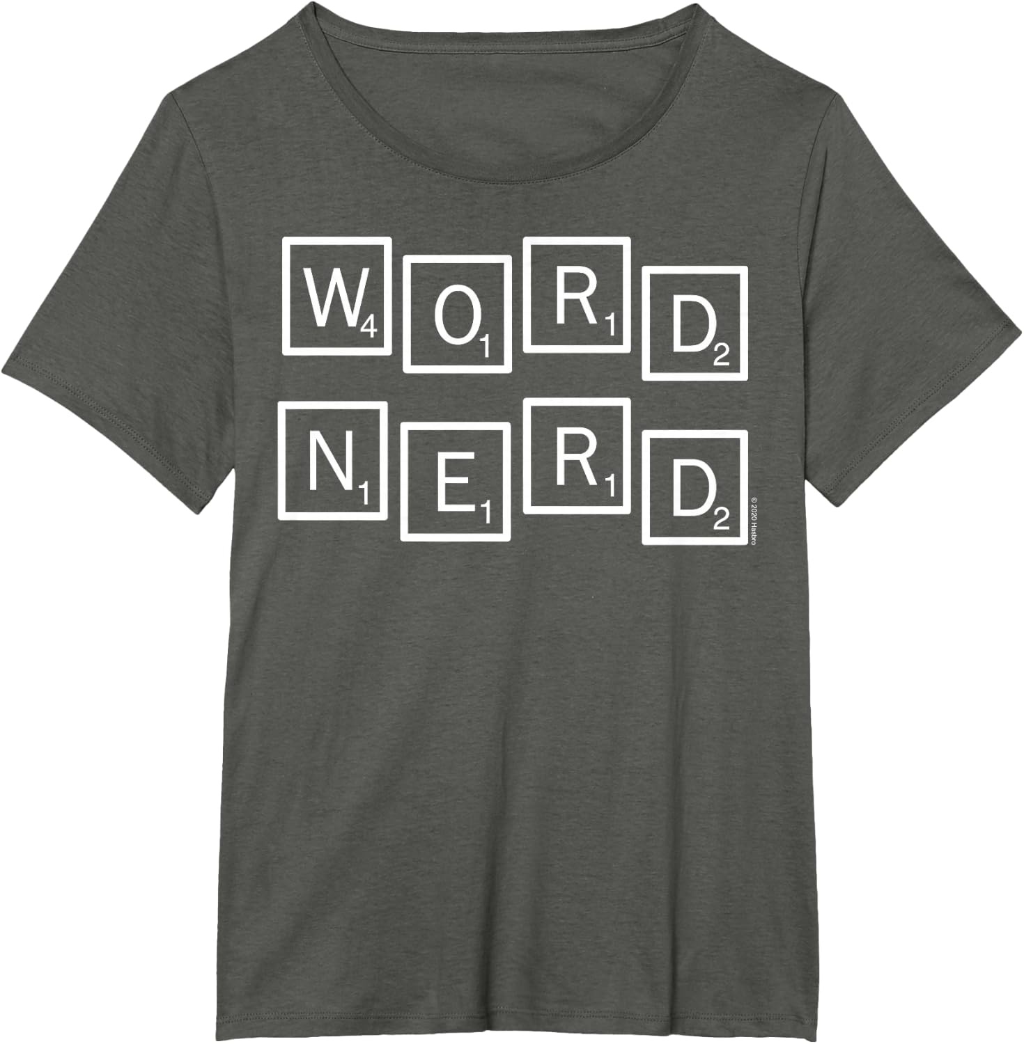 image:imageScrabble Word Nerd Tiles TShirtAsphalt Grey