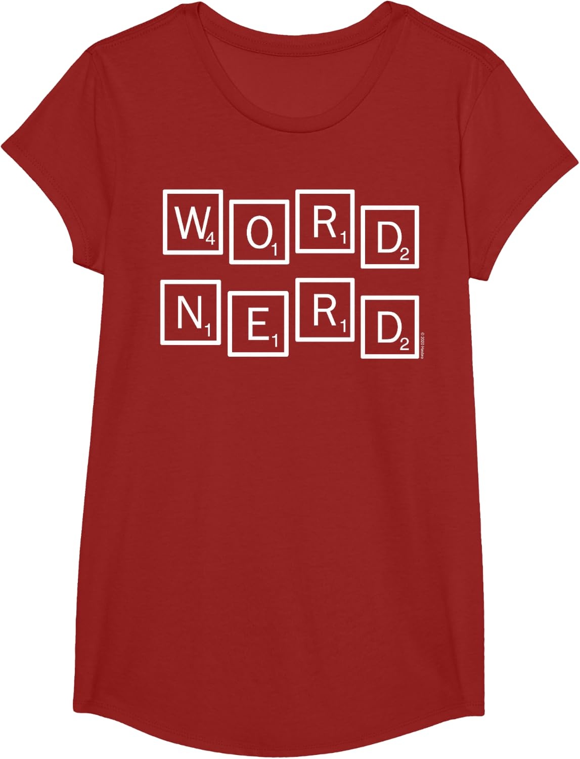 image:imageScrabble Word Nerd Tiles TShirtCranberry Red