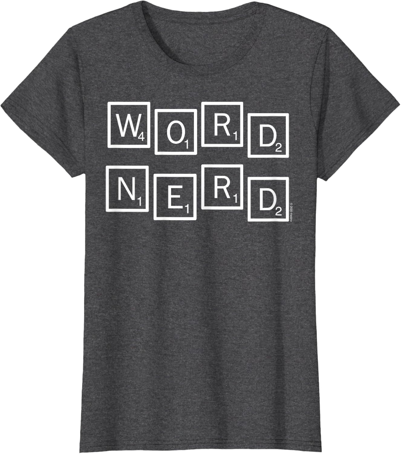 image:imageScrabble Word Nerd Tiles TShirtDark Heather Grey