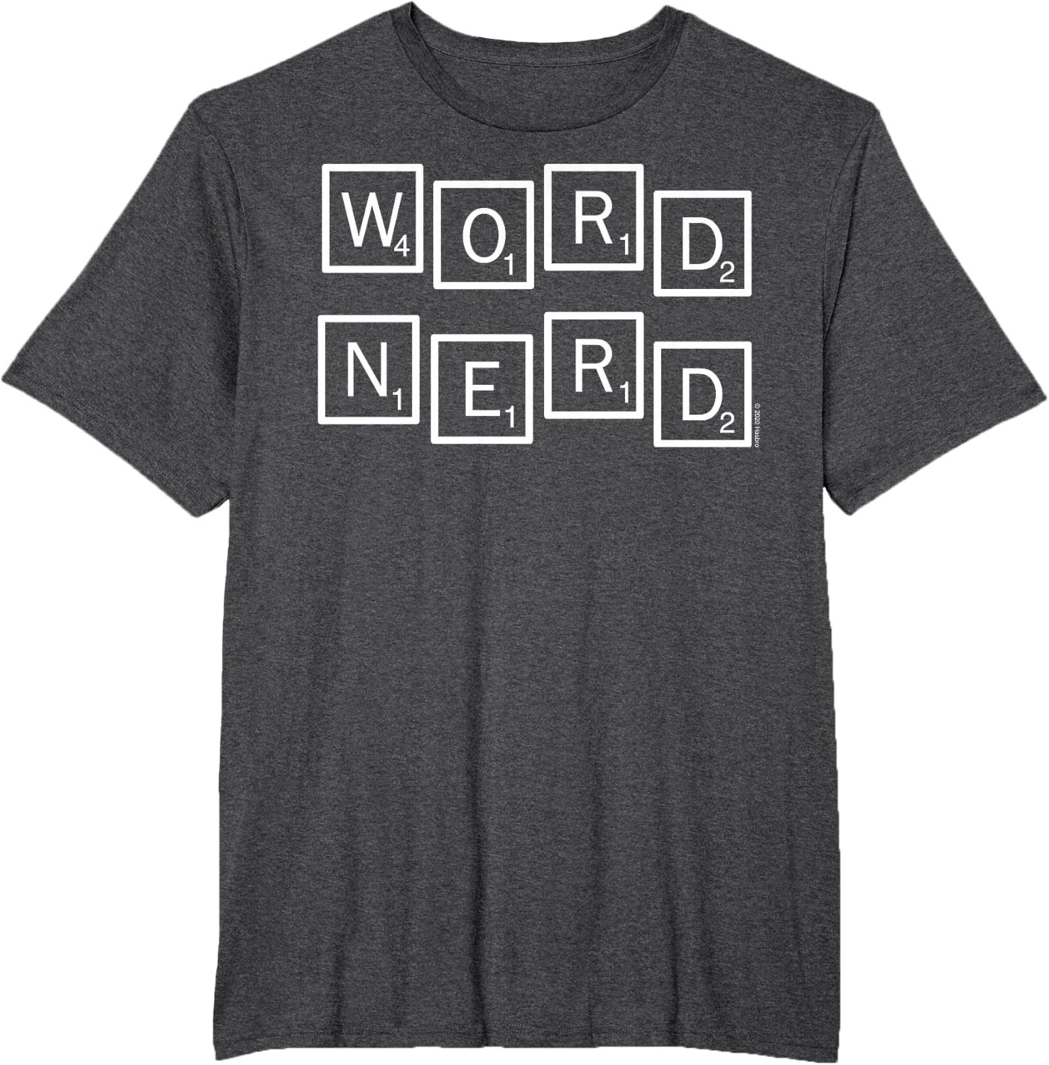 image:imageScrabble Word Nerd Tiles TShirtDark Heather Grey